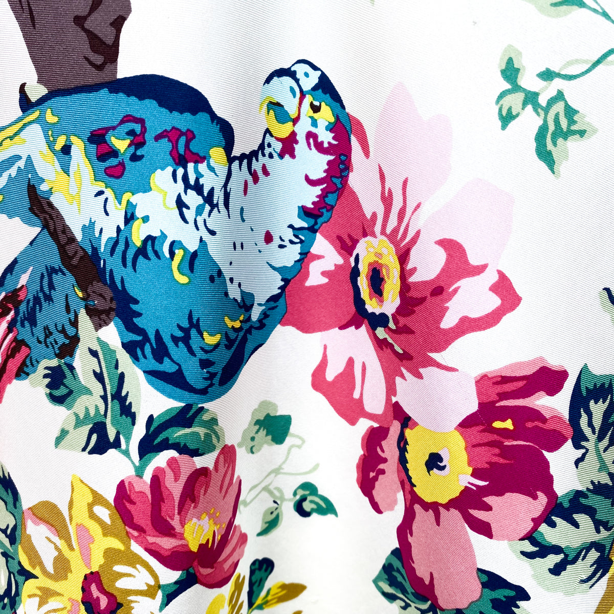 Joules Light Floral Silk Scarf