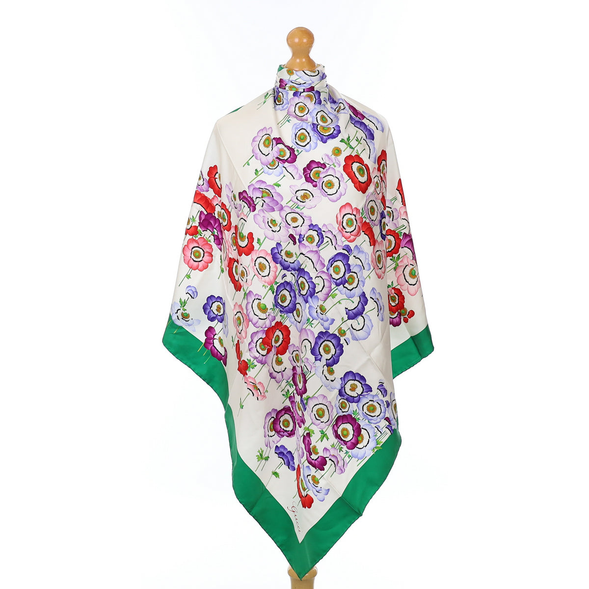 Brand New Gucci Floral Vintage Silk Scarf