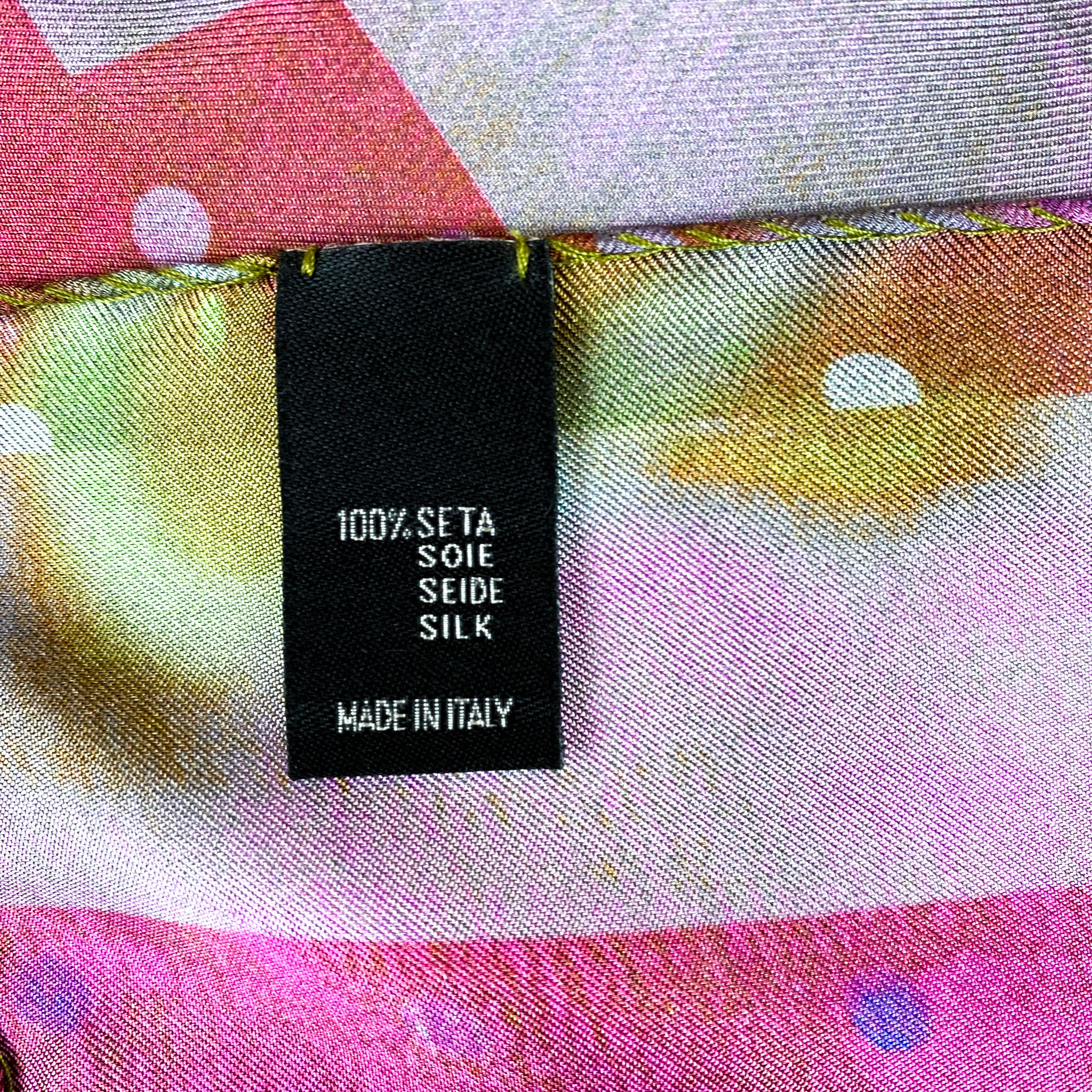 Italian Abstract Silk Scarf