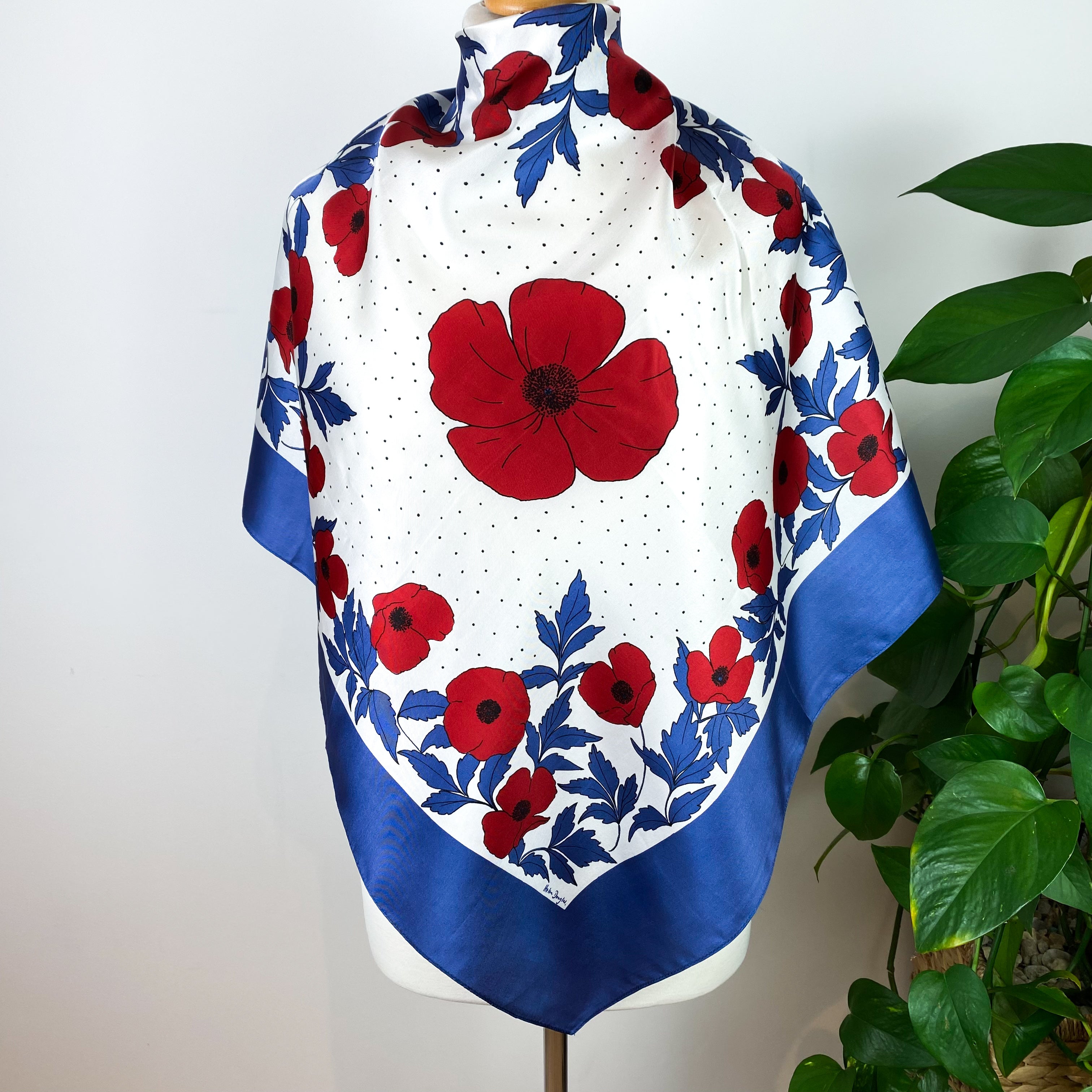 Helen Douglas Floral Silk Scarf