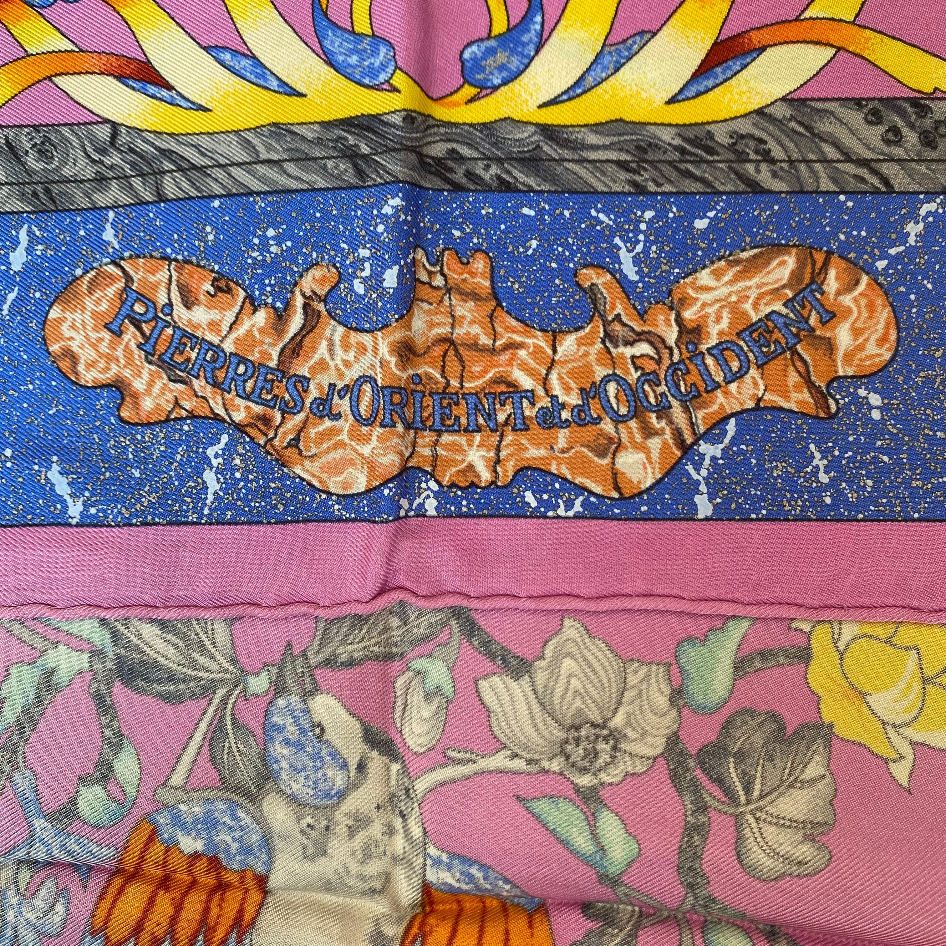 Brand New Boxed Hermès Pierres d’Orient et d’Occident Silk Scarf