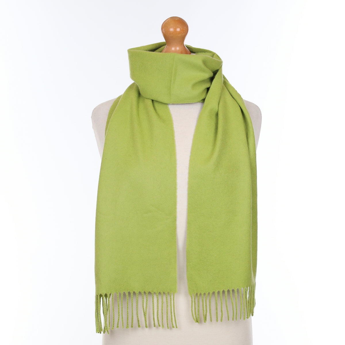 Scottish Lime Green Cashmere Woven Scarf
