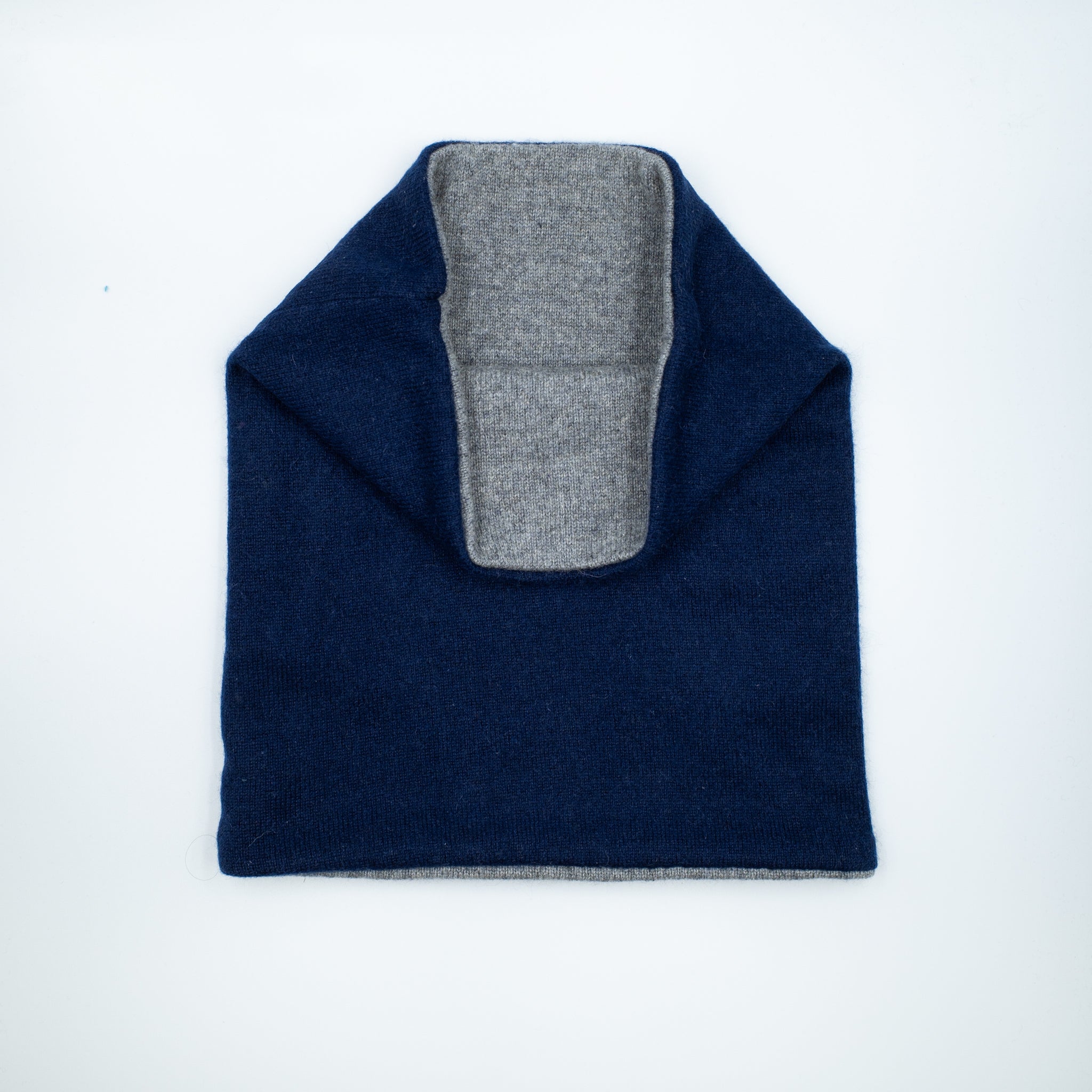 Navy and Grey Luxury Double Layered Snood