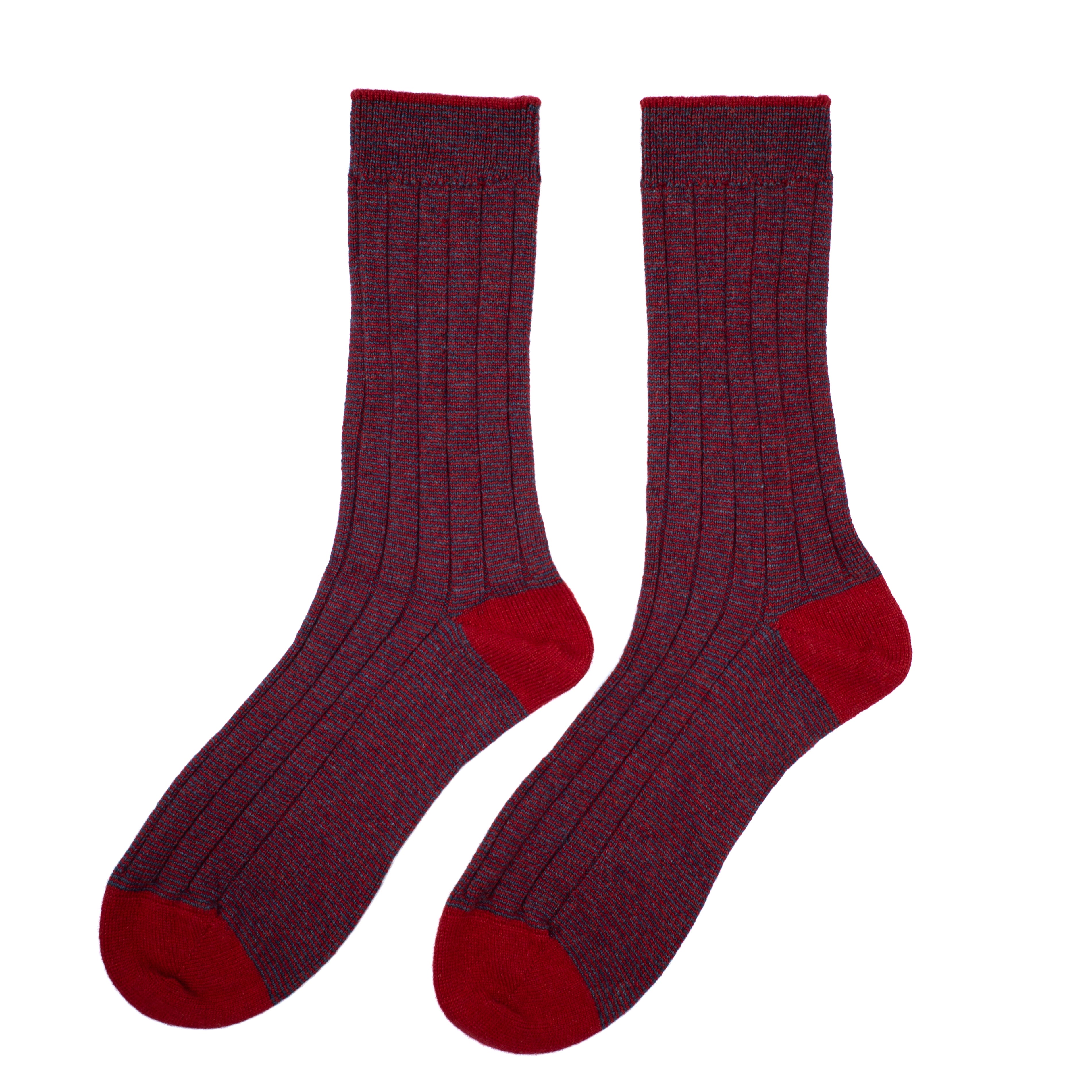 Men’s New Scottish Red Cashmere Every Day Socks