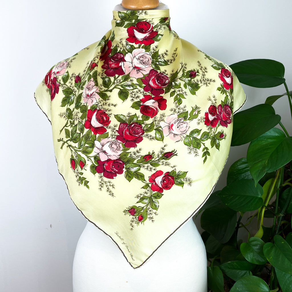 1960s Thirkell of Bond Street Vintage Silk Scarf