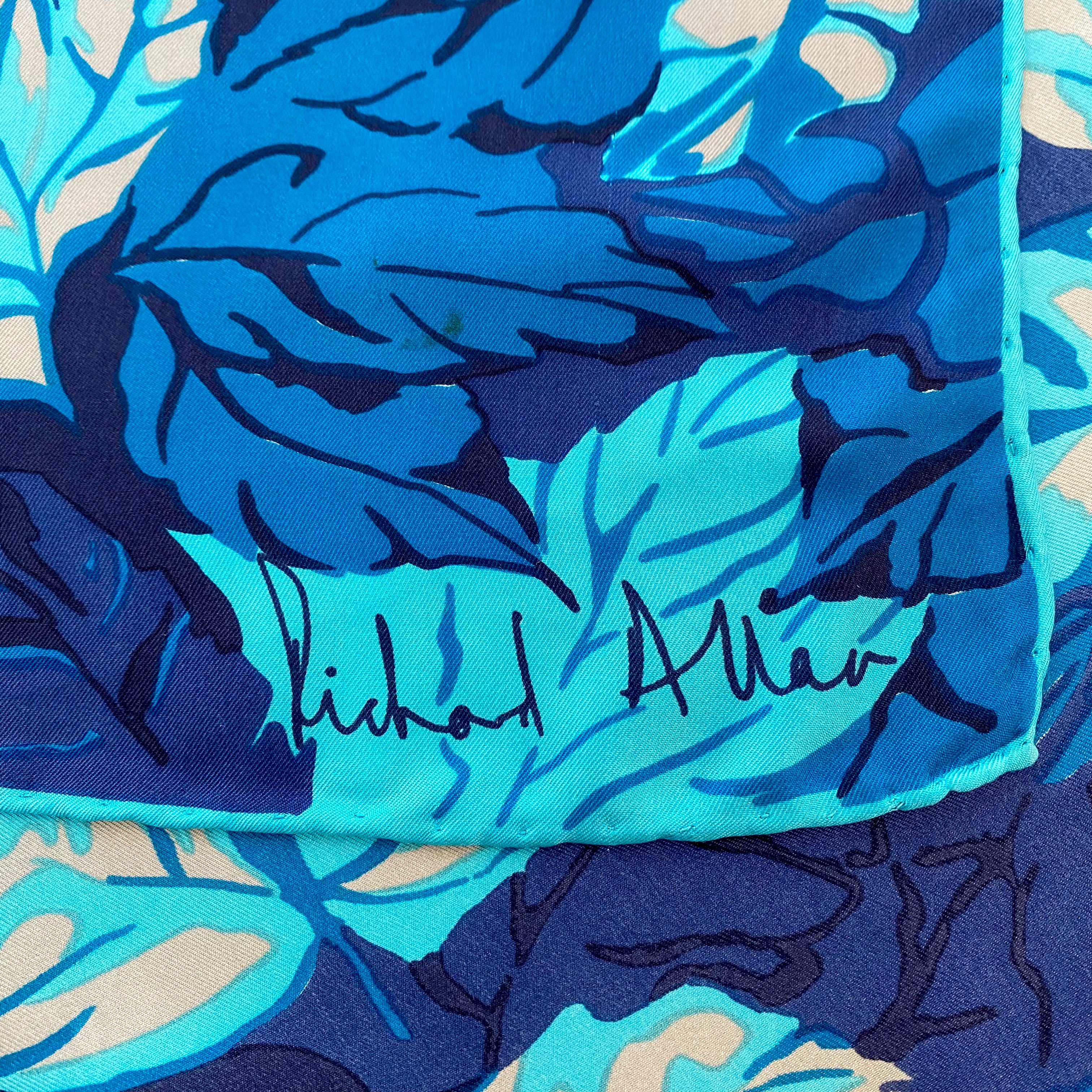 1970’s Richard Allan Abstract Vintage Silk Scarf