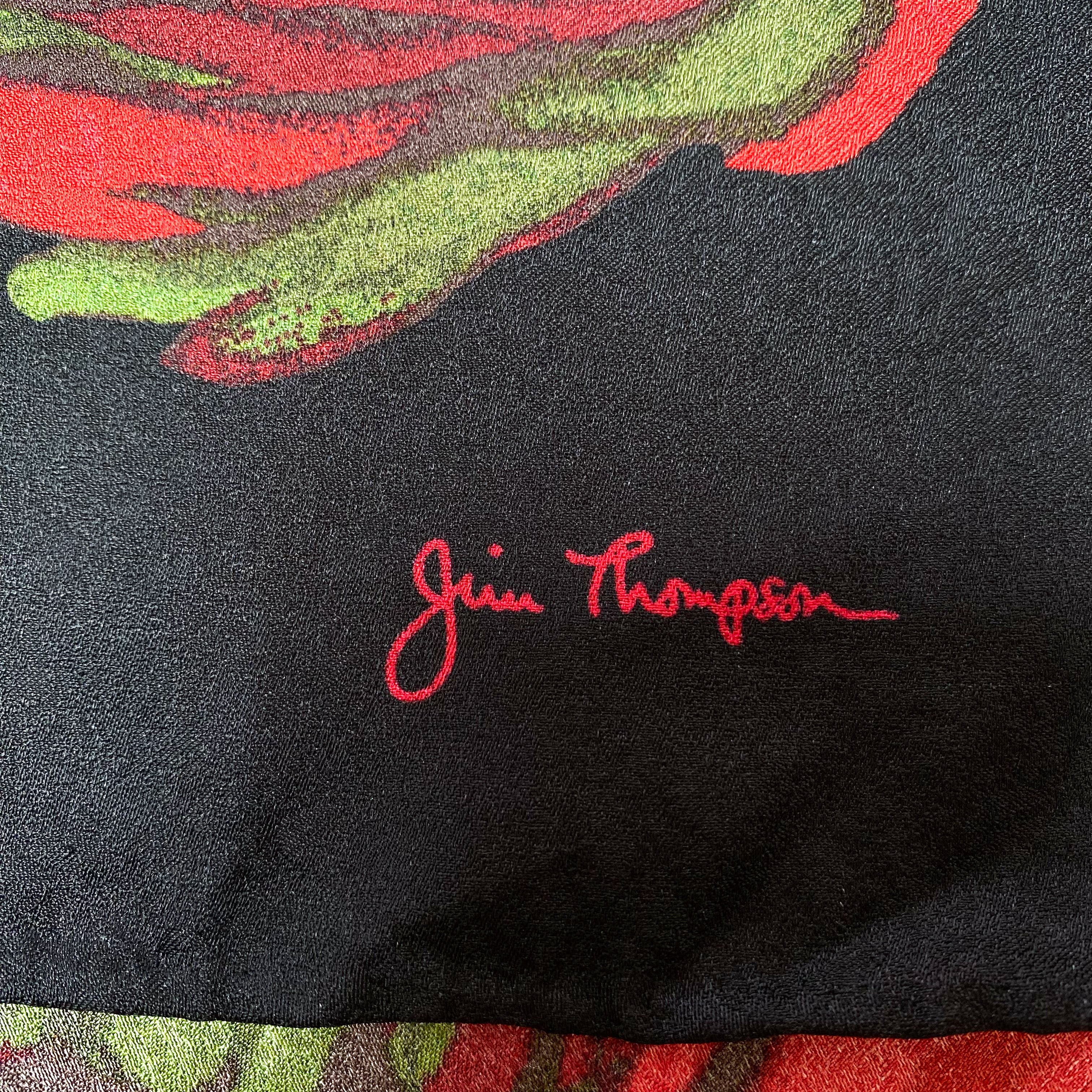 Jim Thompson Floral Thai Silk Scarf