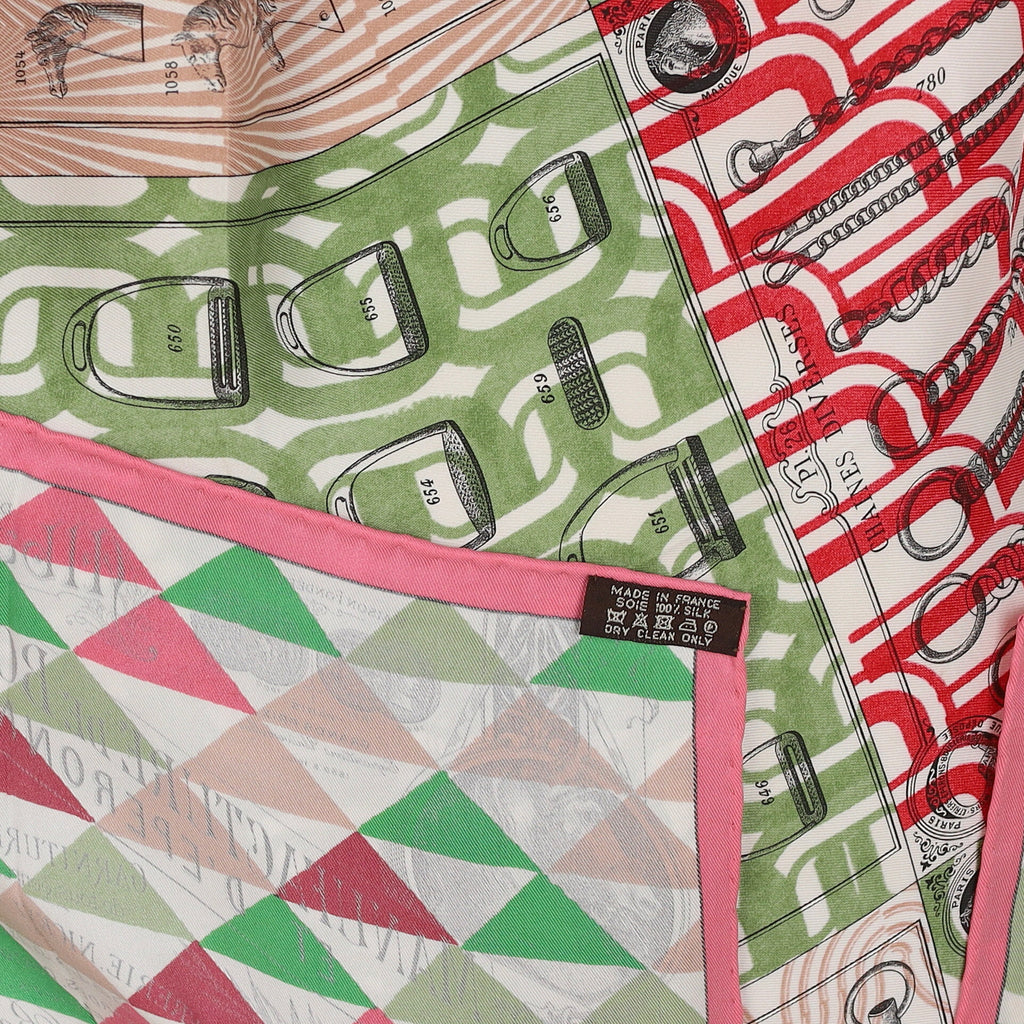 Pristine Hermés 70 Manufacture de Boucleries Silk Scarf
