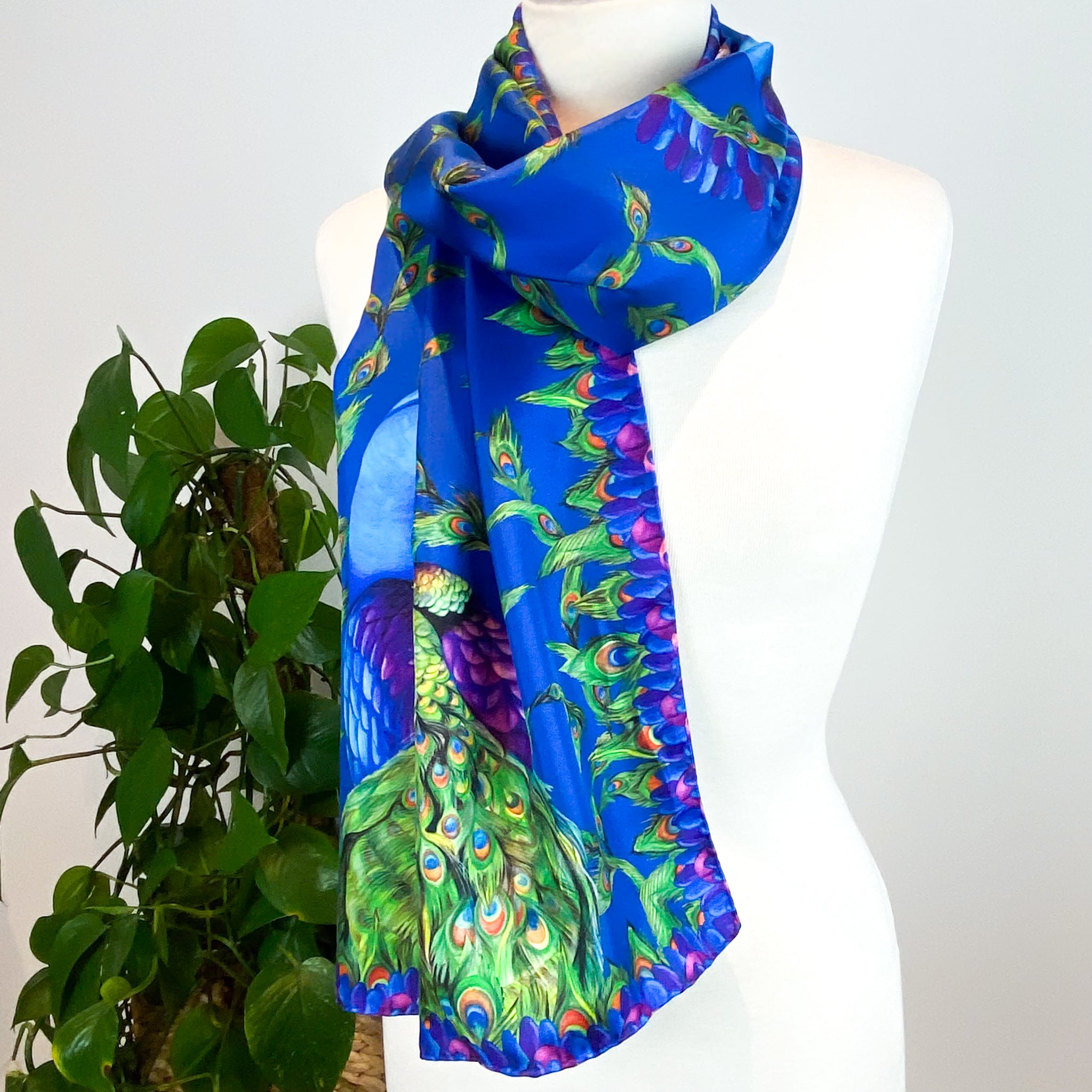 Boxed Clare Haggas Designer Silk Scarf