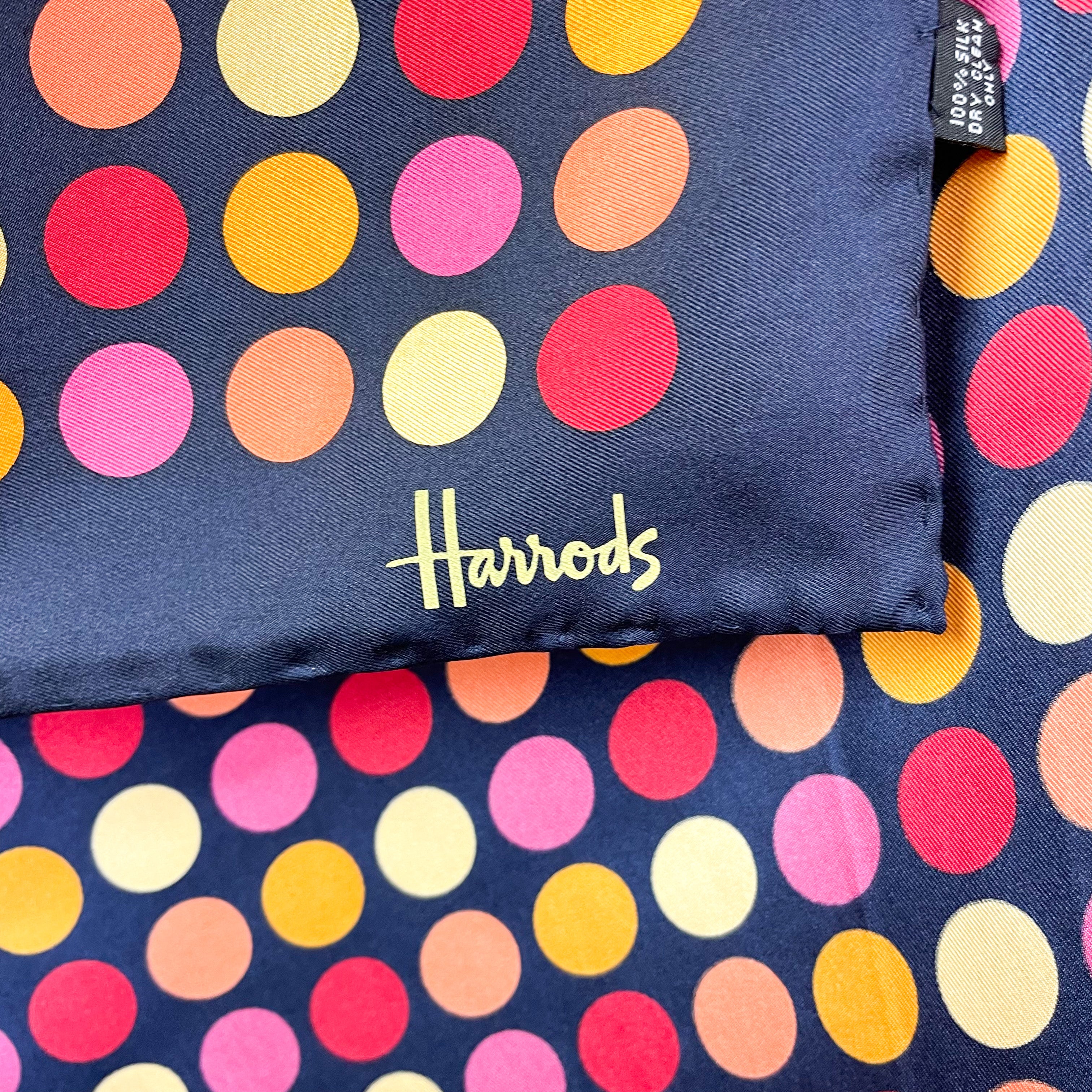 Immaculate Harrods Designer Vintage Silk Scarf