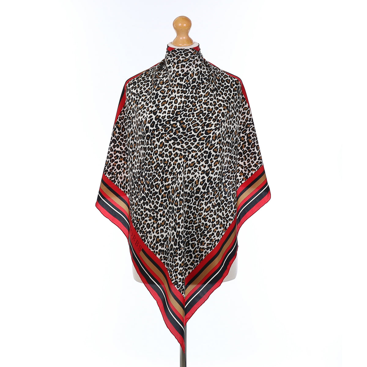 Hobbs Red Animal Print Silk Scarf