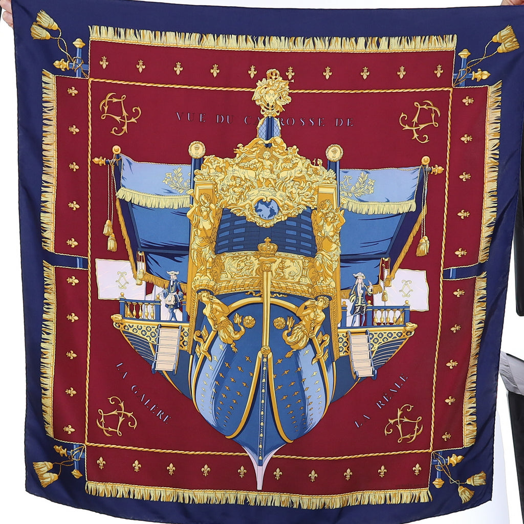 Hermès Vue Du Carosse De La Galère La Réale Silk Scarf