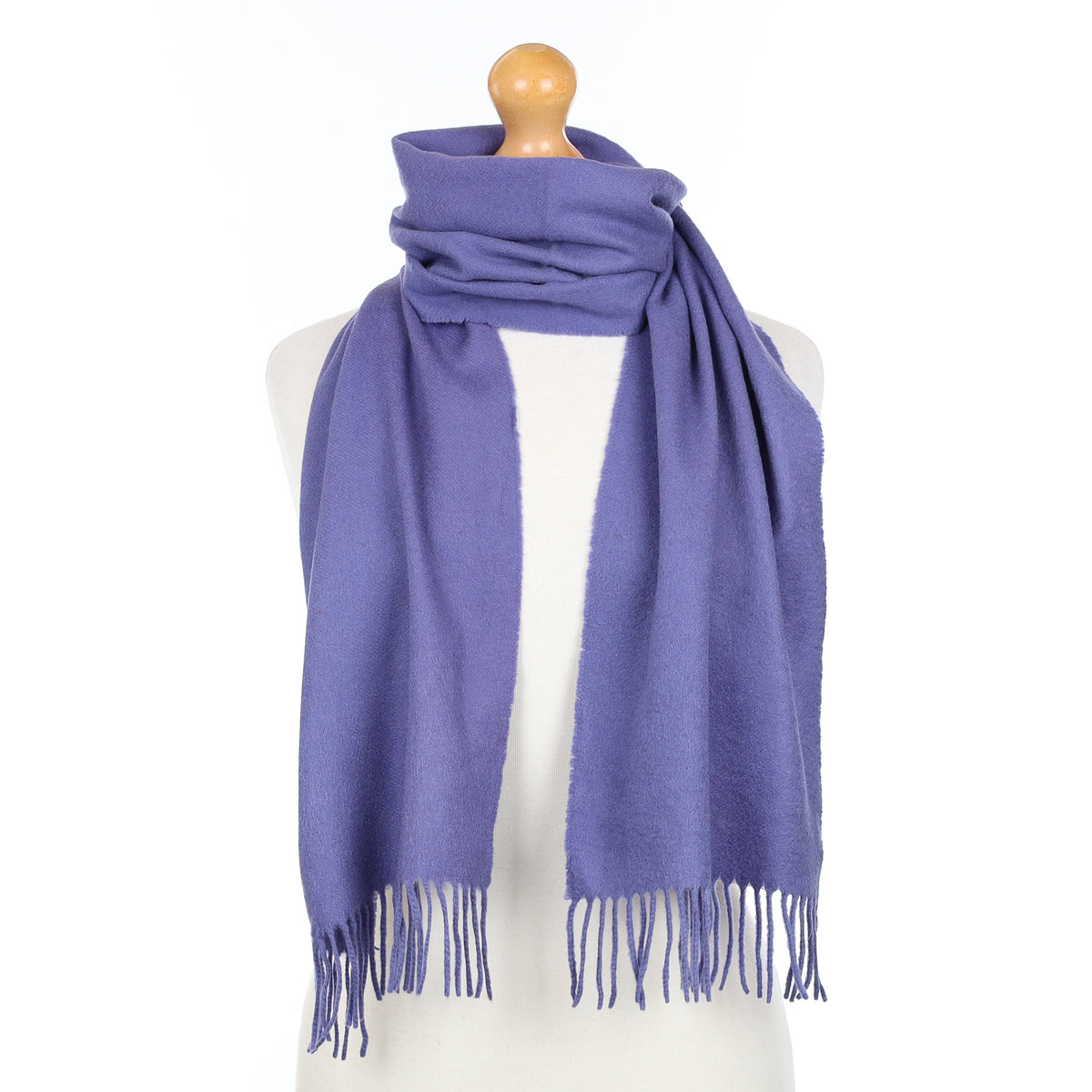 Dusky Bluebell Cashmere Woven Scarf