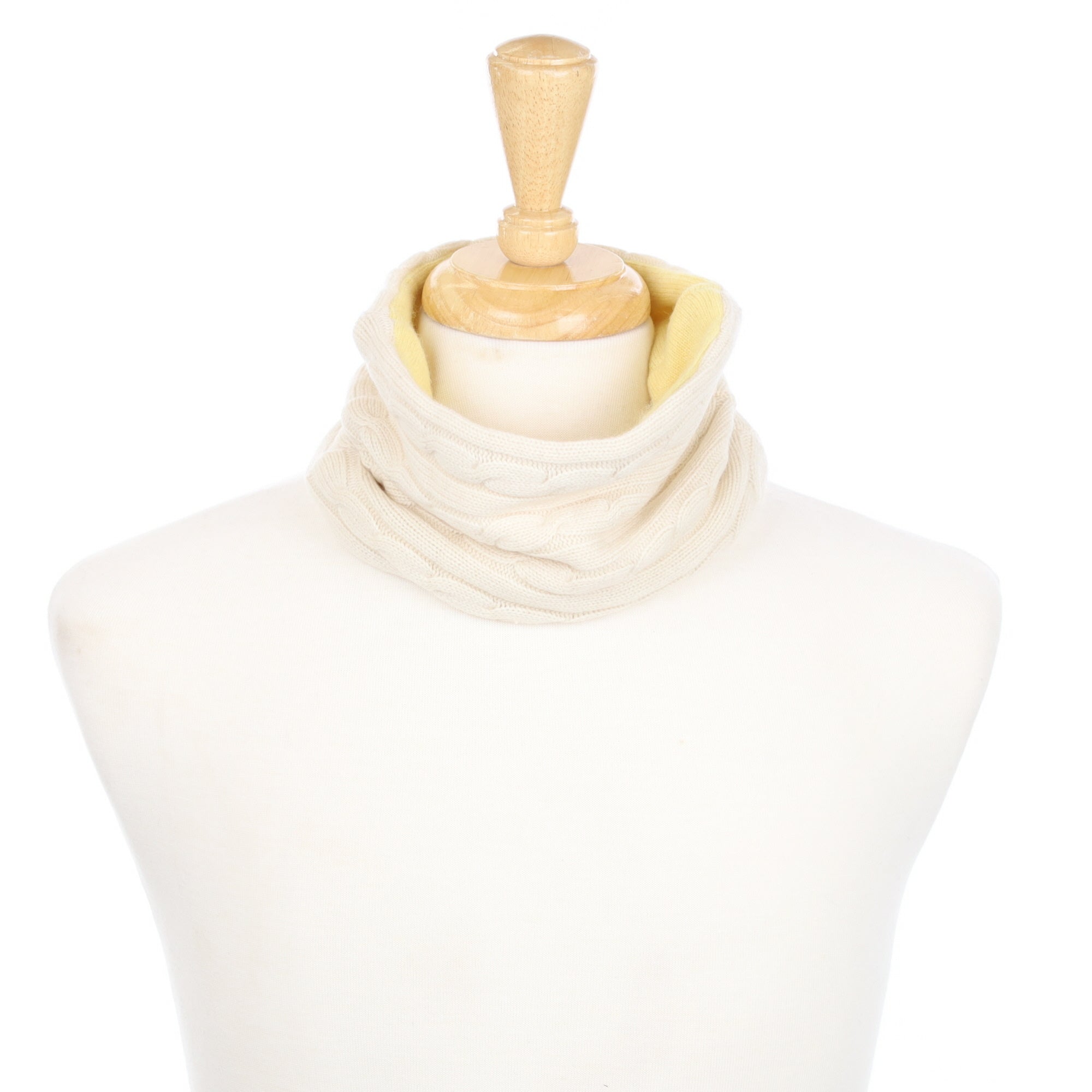 Cream Cable and Custard Neck Warmer