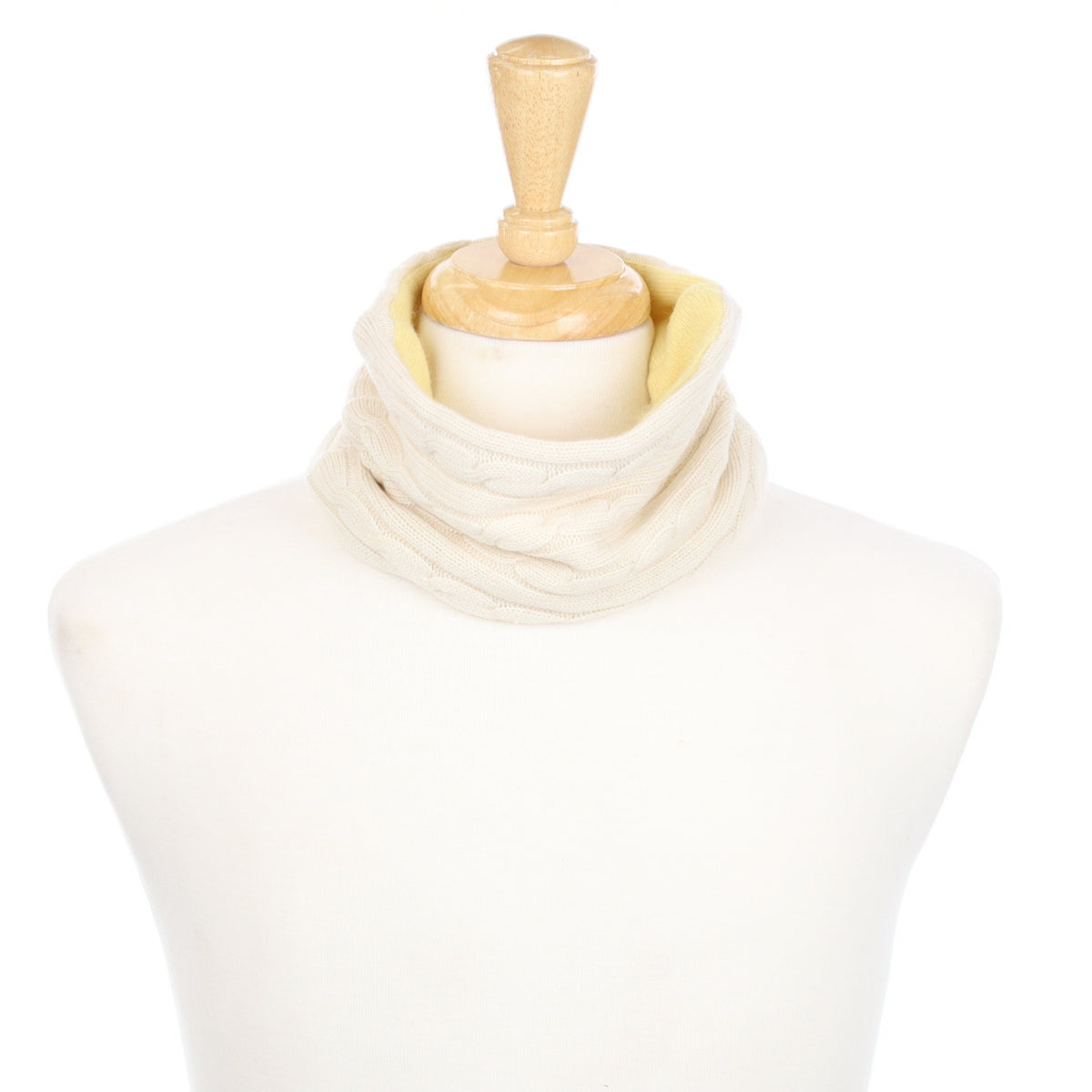 Cream Cable and Custard Neck Warmer