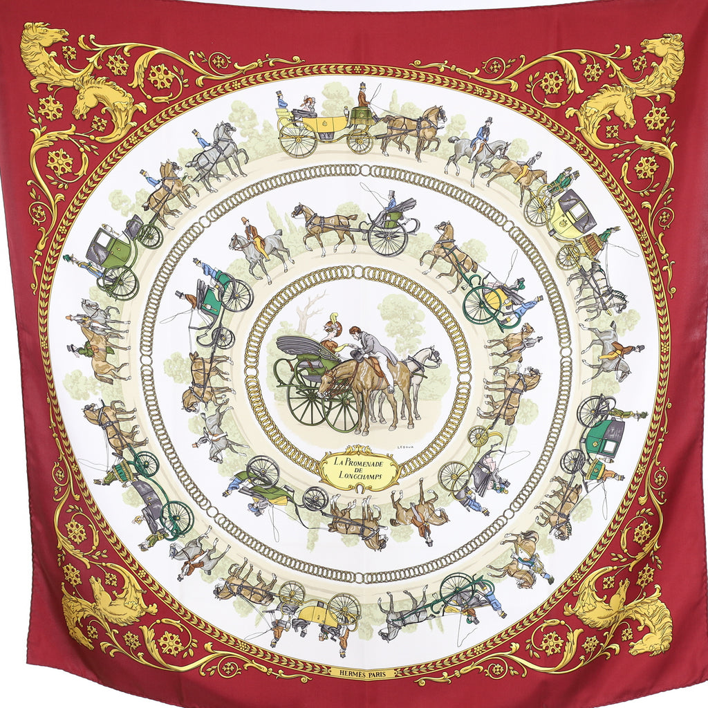 Hermès La Promenade De Longchamps Silk Scarf