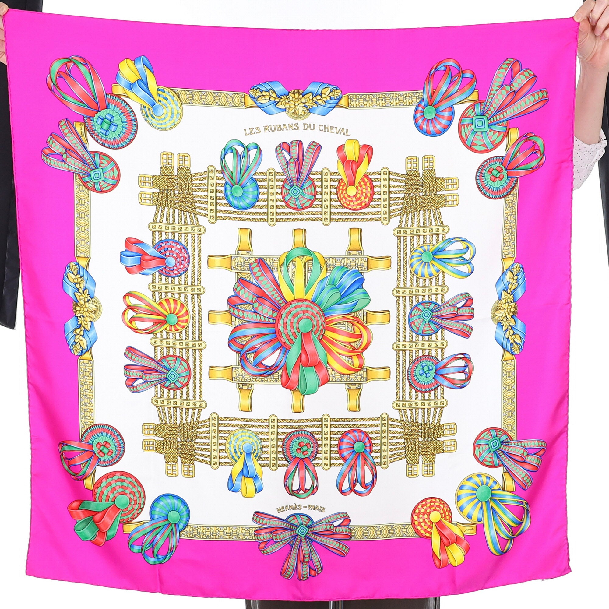 Pristine Hermès Les Rubans Du Cheval Silk Scarf