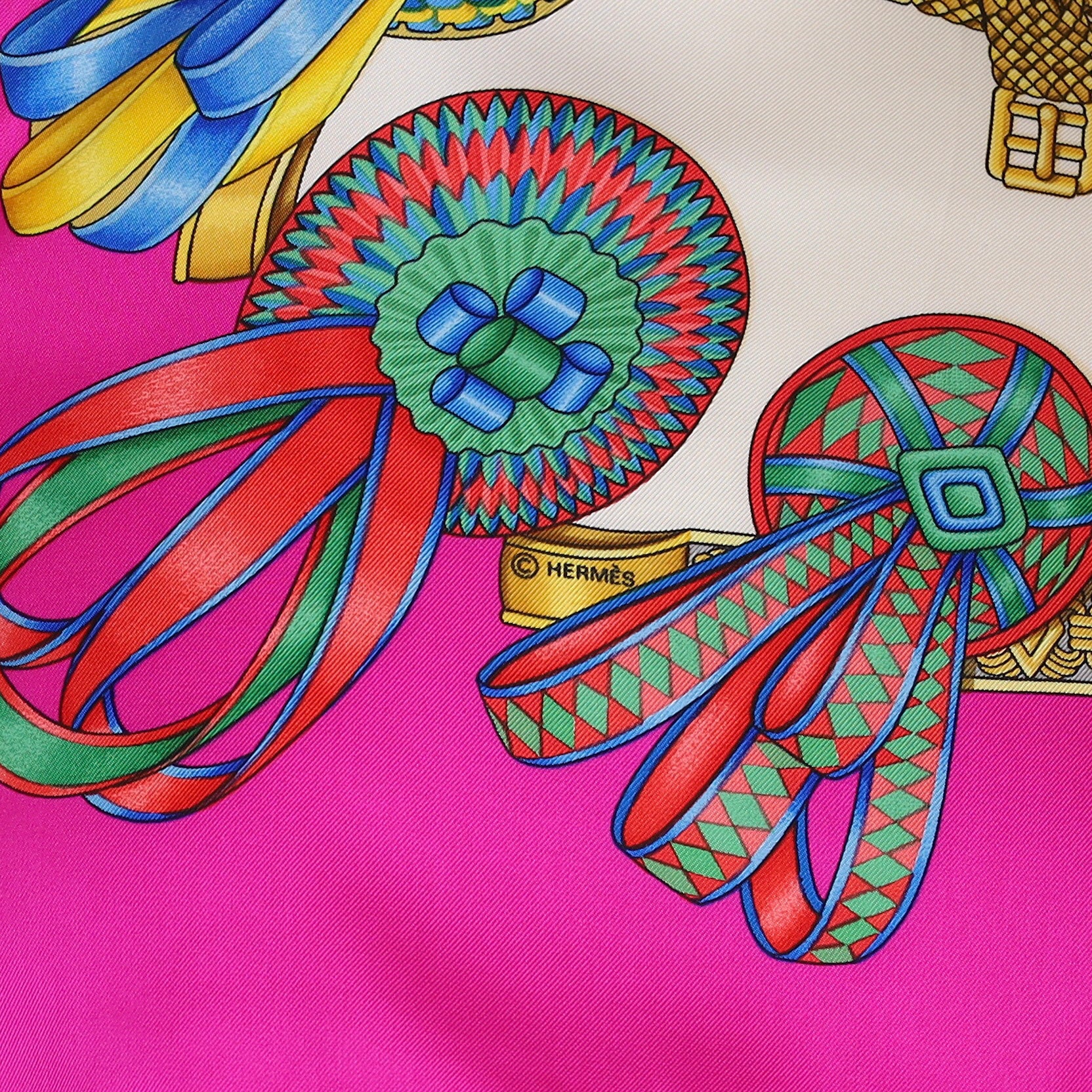 Pristine Hermès Les Rubans Du Cheval Silk Scarf