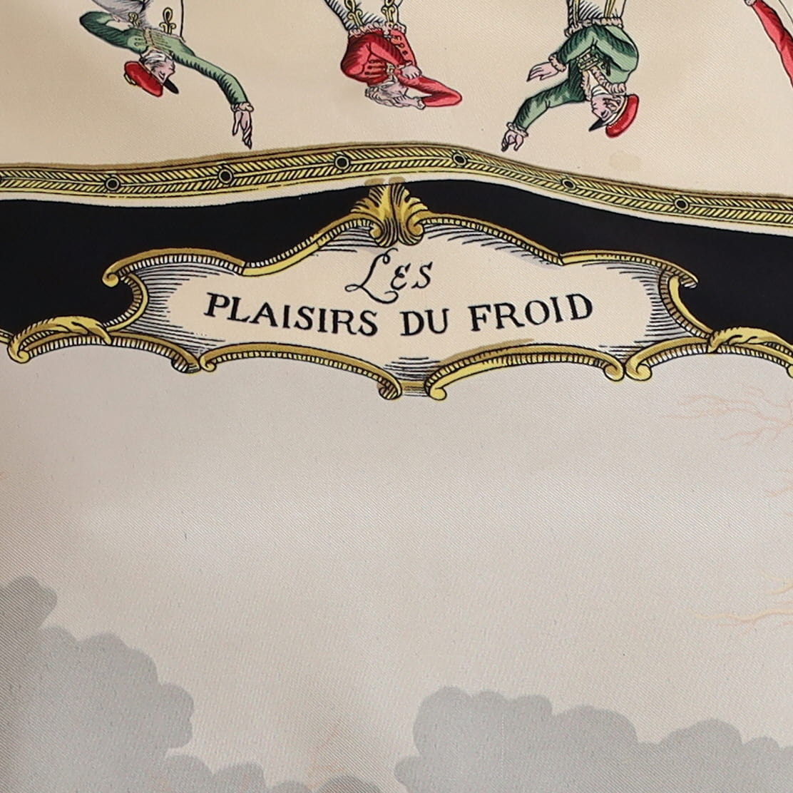 Hermès Les Plaisirs Du Froid Silk Scarf