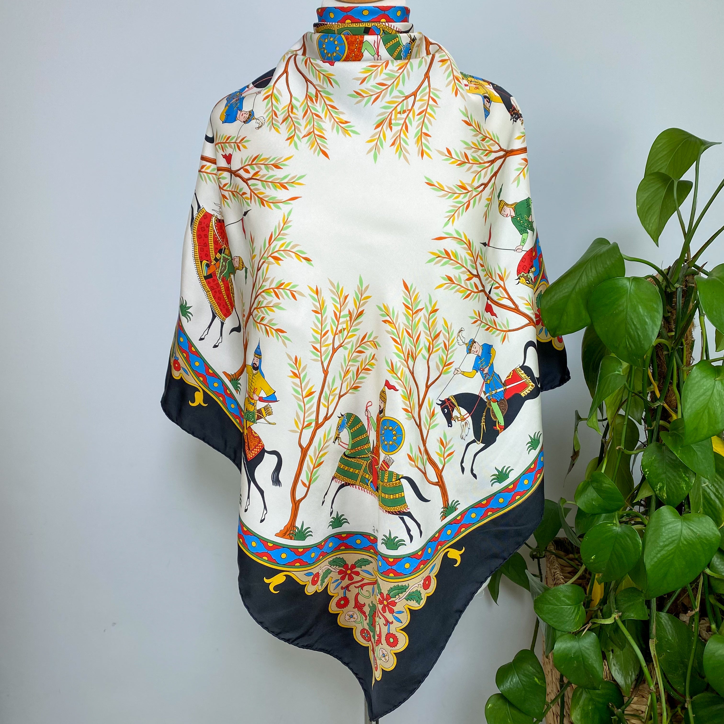 Vintage French Silk Scarf