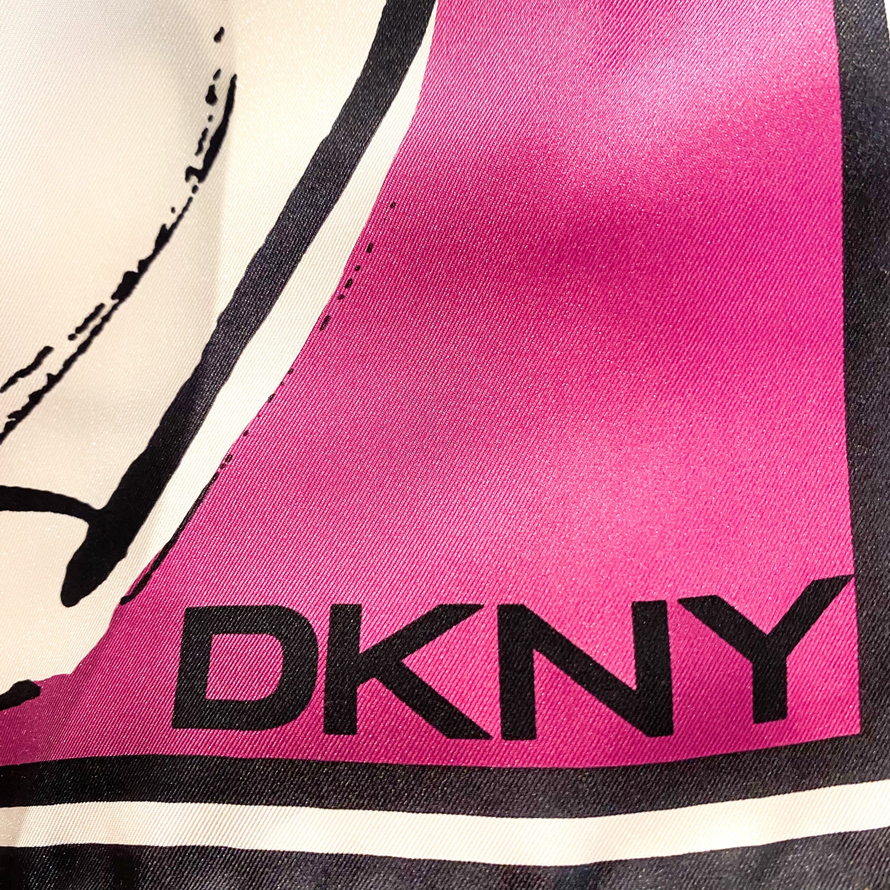 Immaculate DKNY Floral Italian Silk Scarf