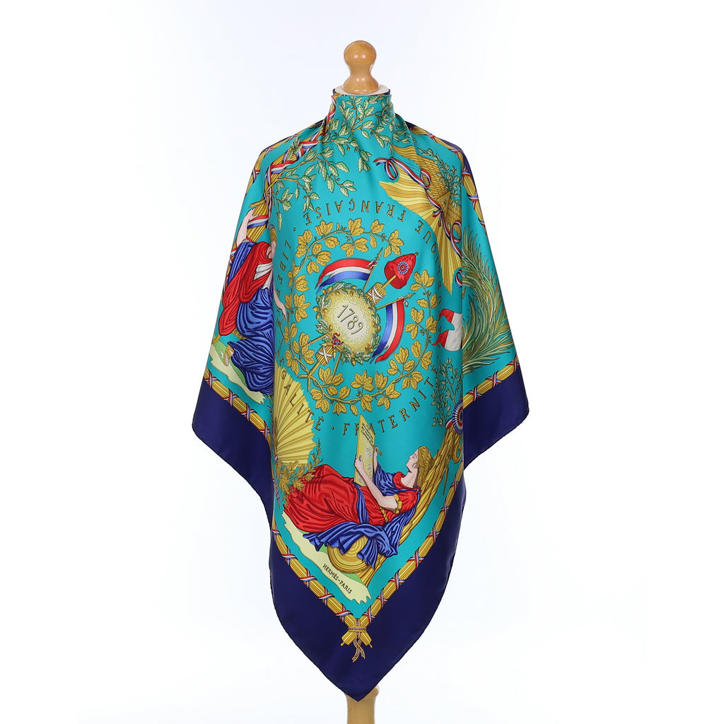 Hermès République Française Liberté Égalite 1789 Silk Scarf