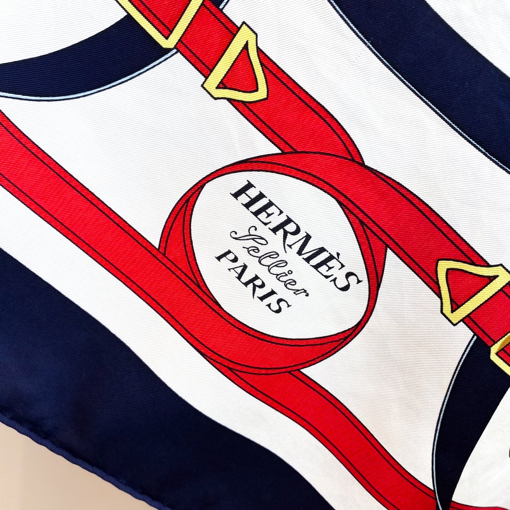 Boxed Hermes Eperon d’Or Vintage Silk Scarf