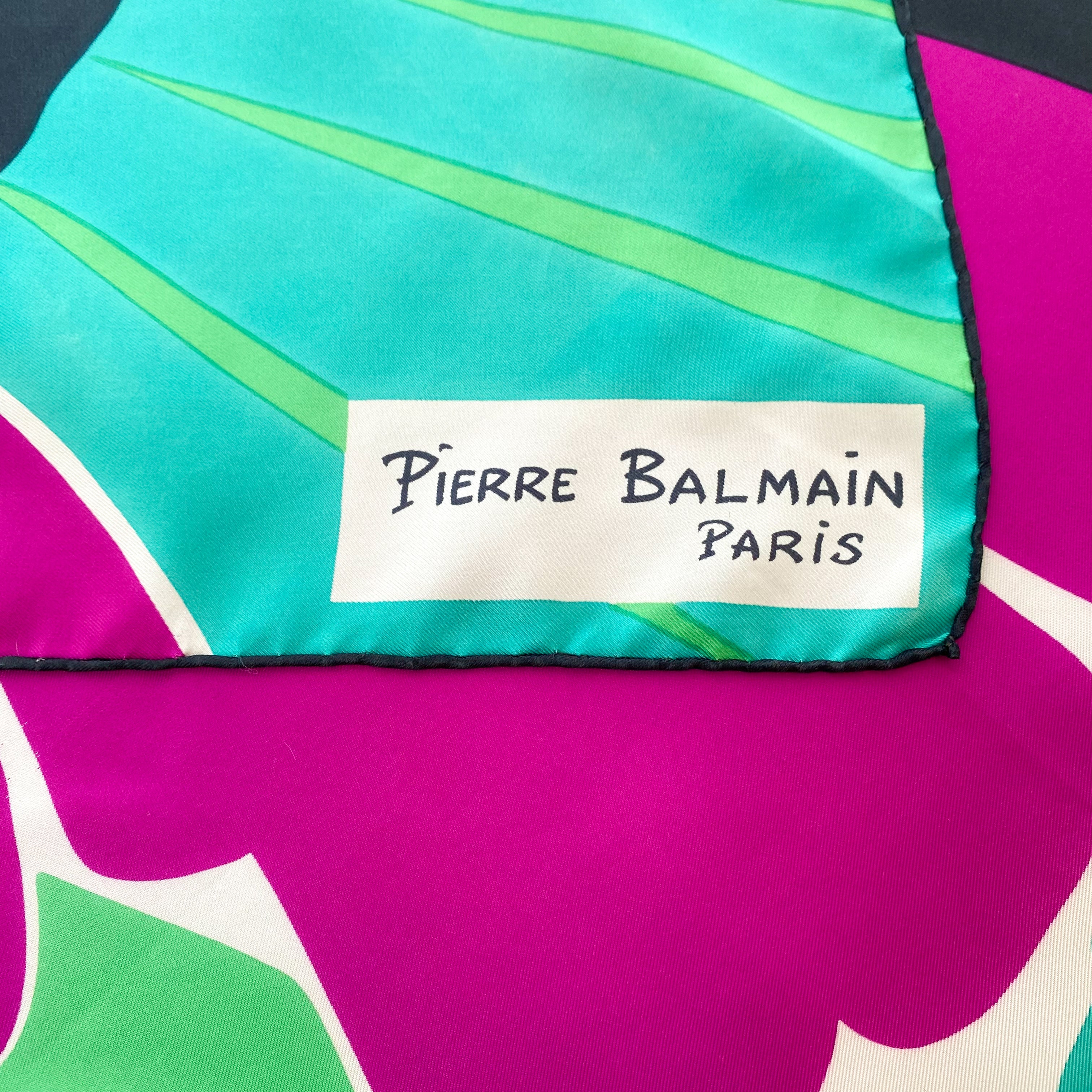 1970s Pierre Balmain French Vintage Silk Scarf