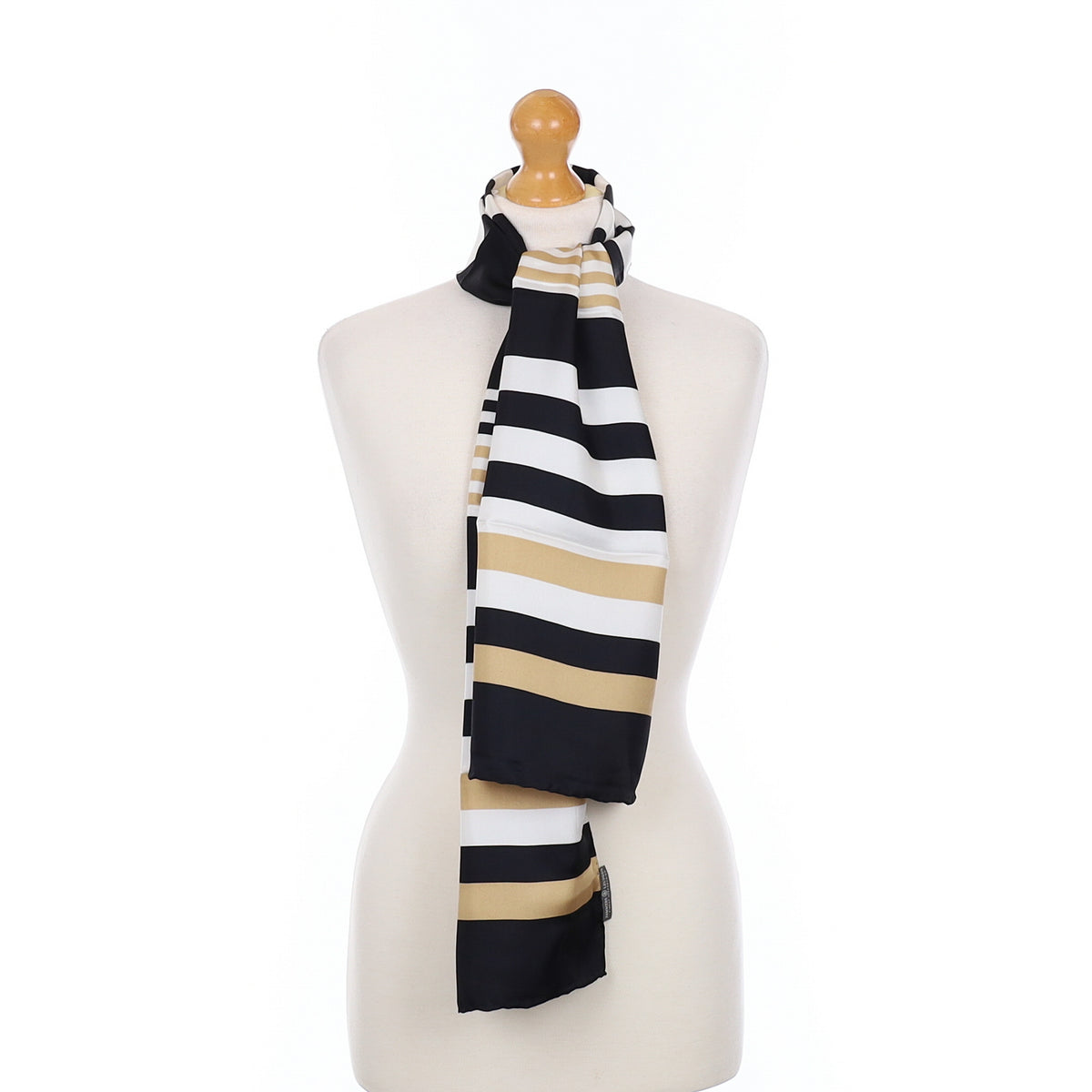 Brand New Jammers & Leufgen Camel and Black Silk Scarf