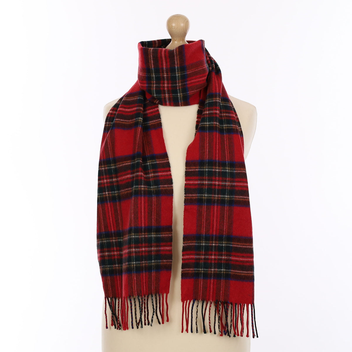 Scottish Red Tartan Cashmere Woven Scarf