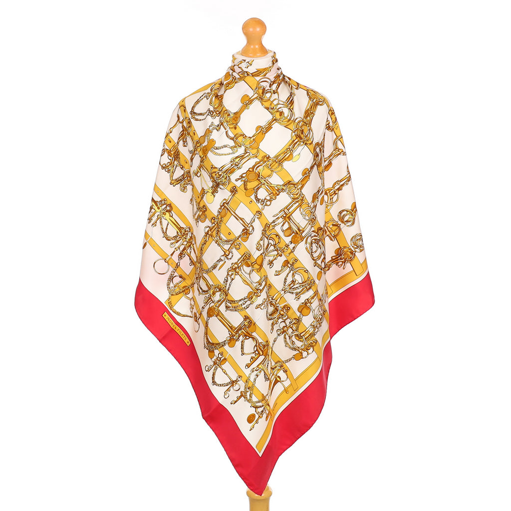 Hermès Mors & Filets Silk Scarf
