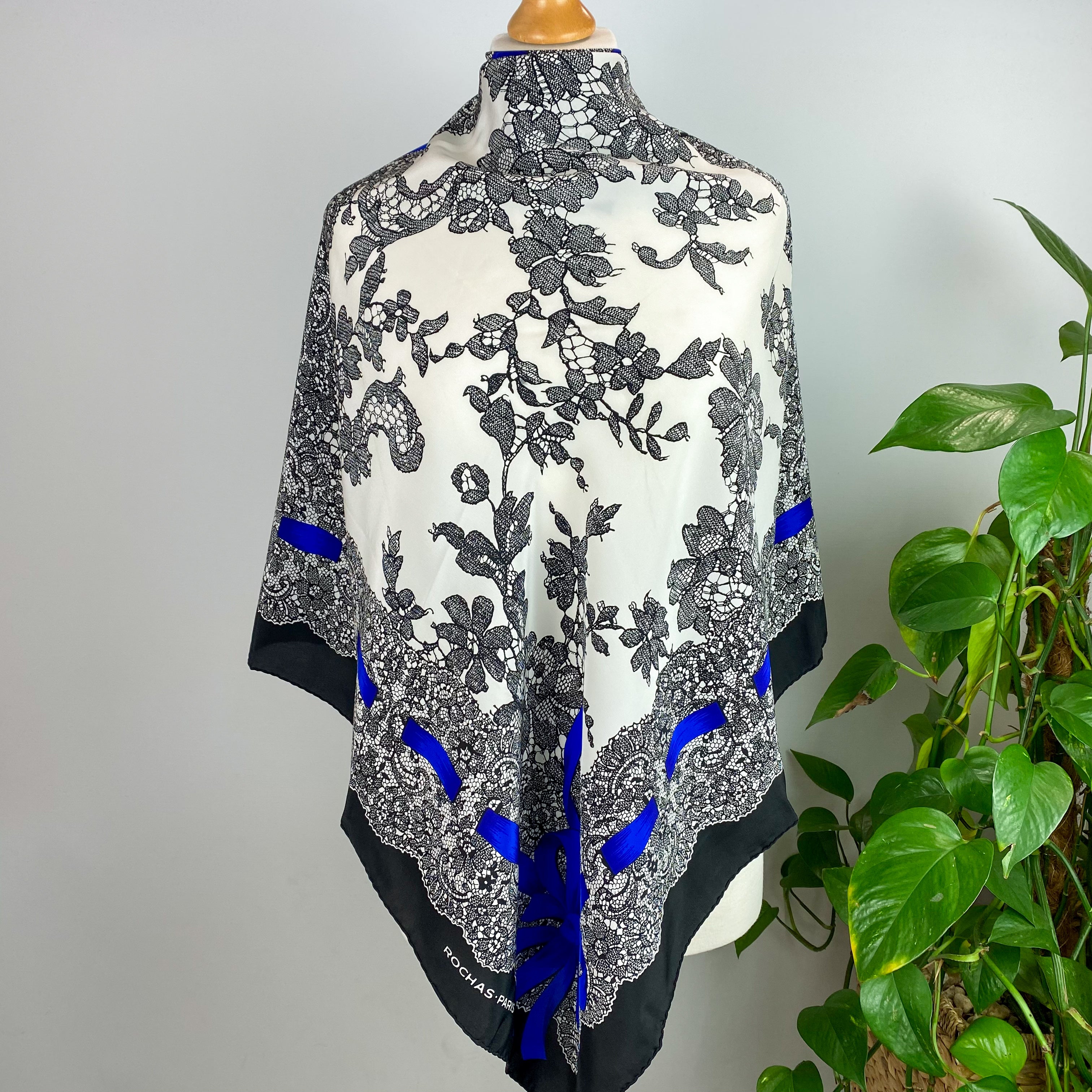 Immaculate Rochas French Vintage Silk Scarf