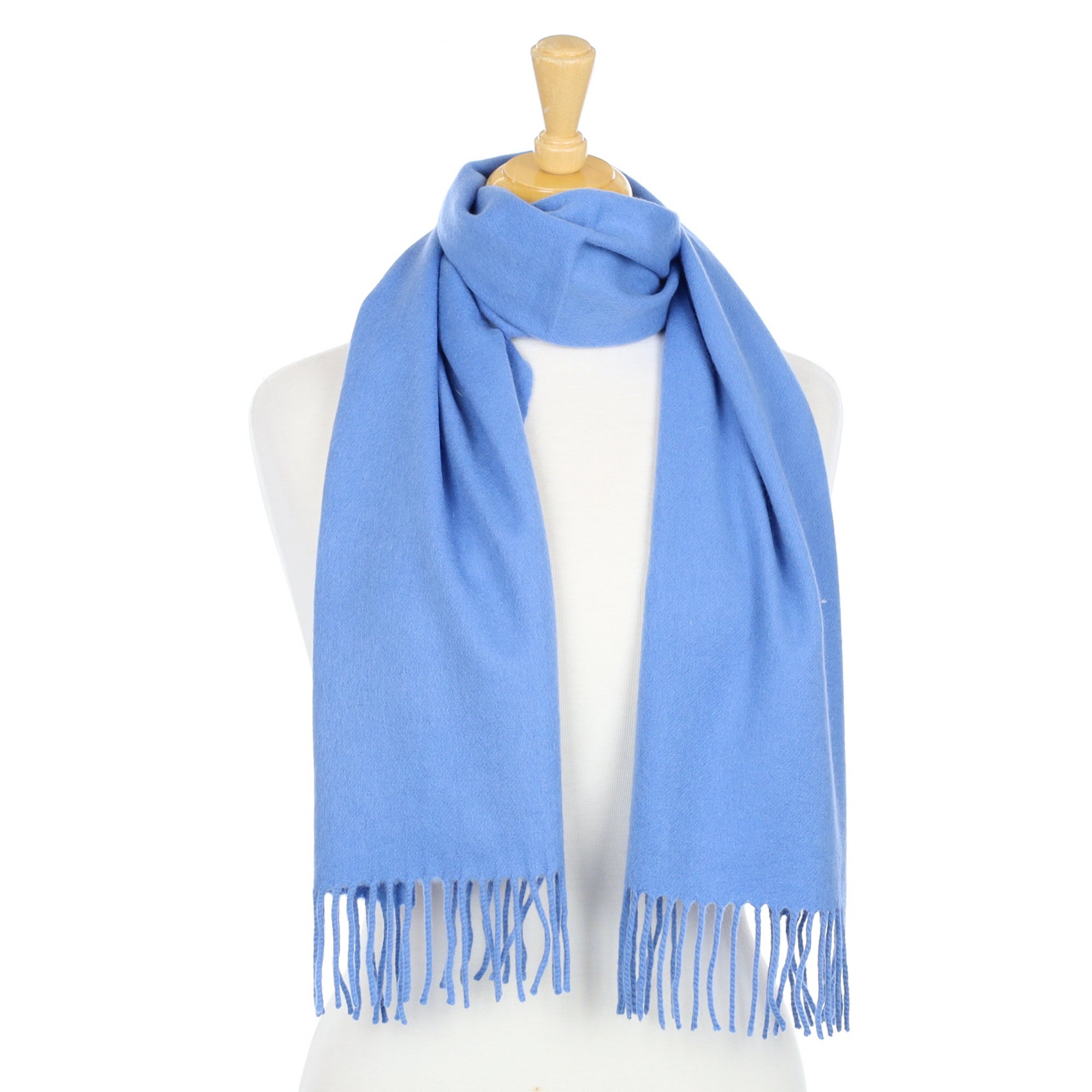 Cornflower Blue Cashmere Woven Scarf