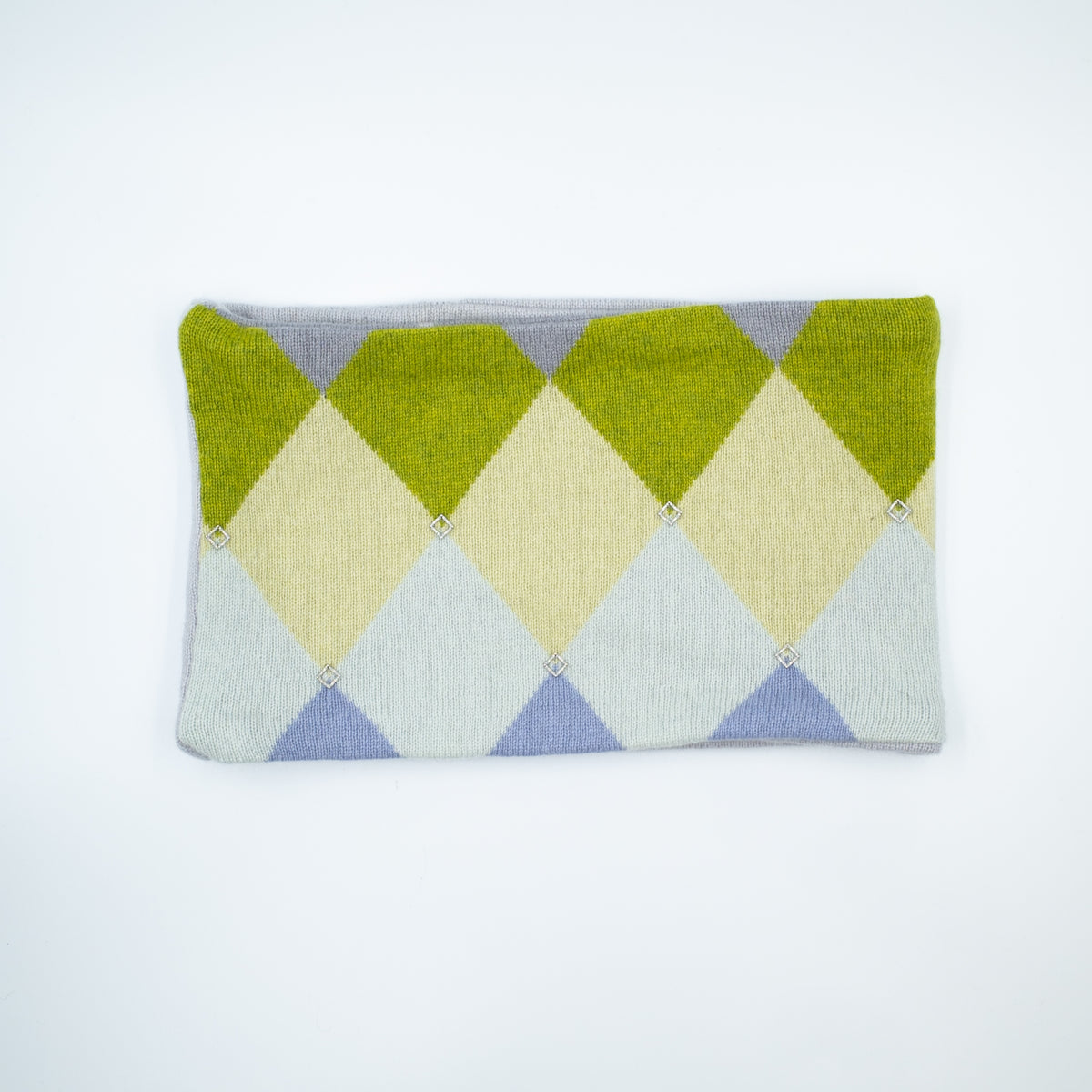 Ice Blue and Green Diamond Neck Warmer