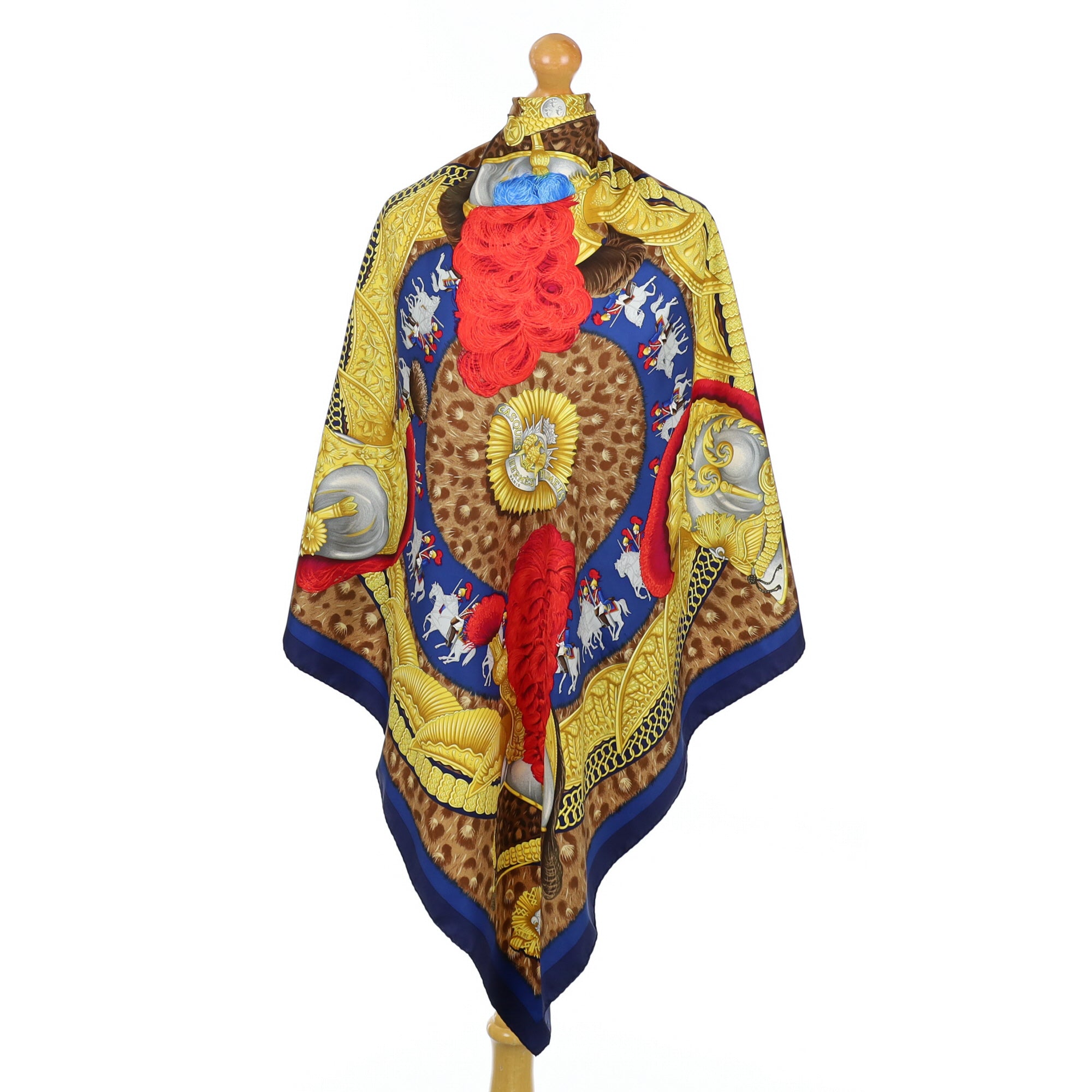 Hermès Casque Et Plumets Silk Scarf