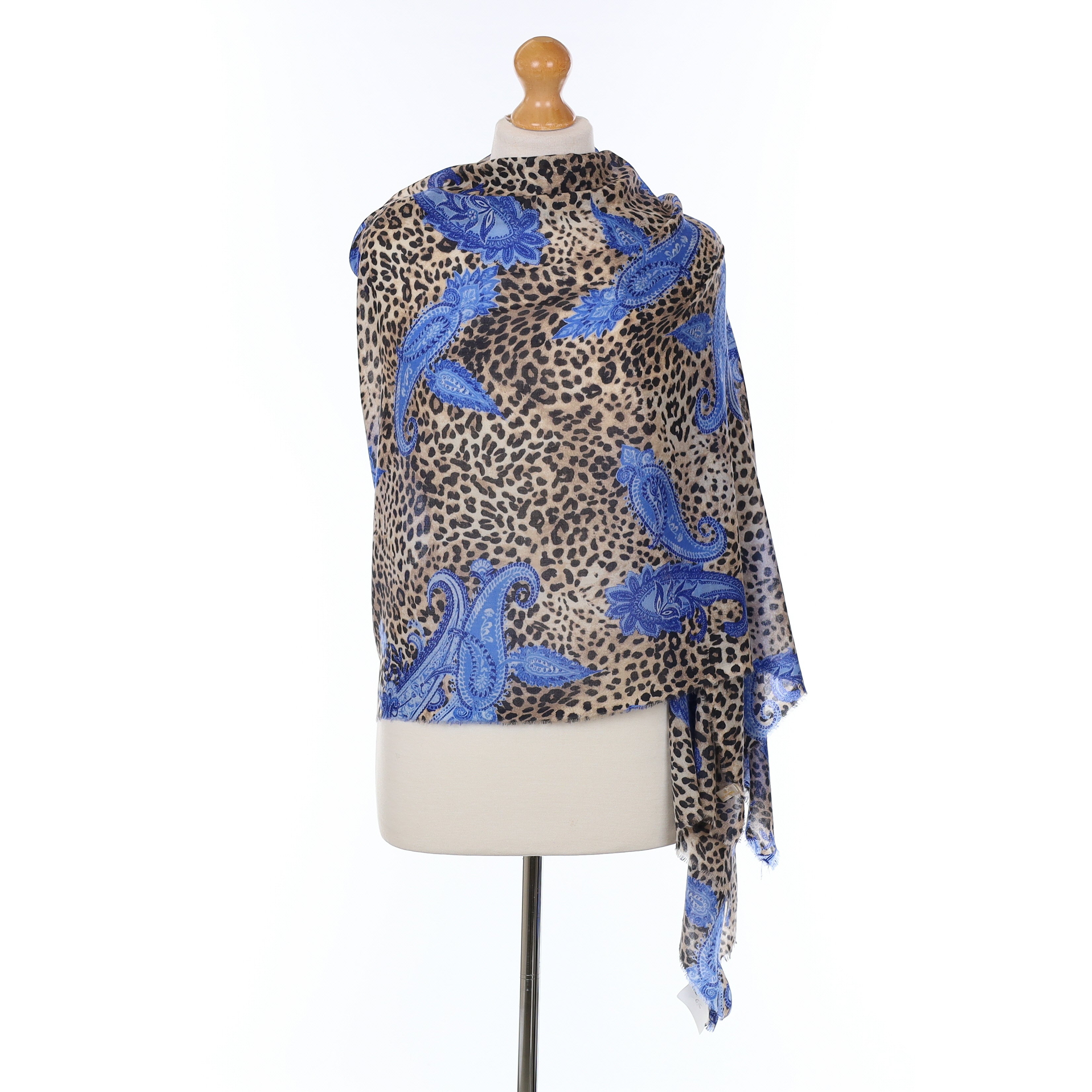 Scottish Animal And Paisley Print Cashmere Wrap
