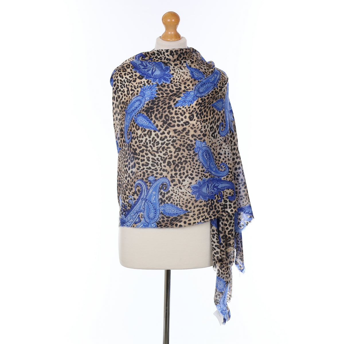 Scottish Animal And Paisley Print Cashmere Wrap