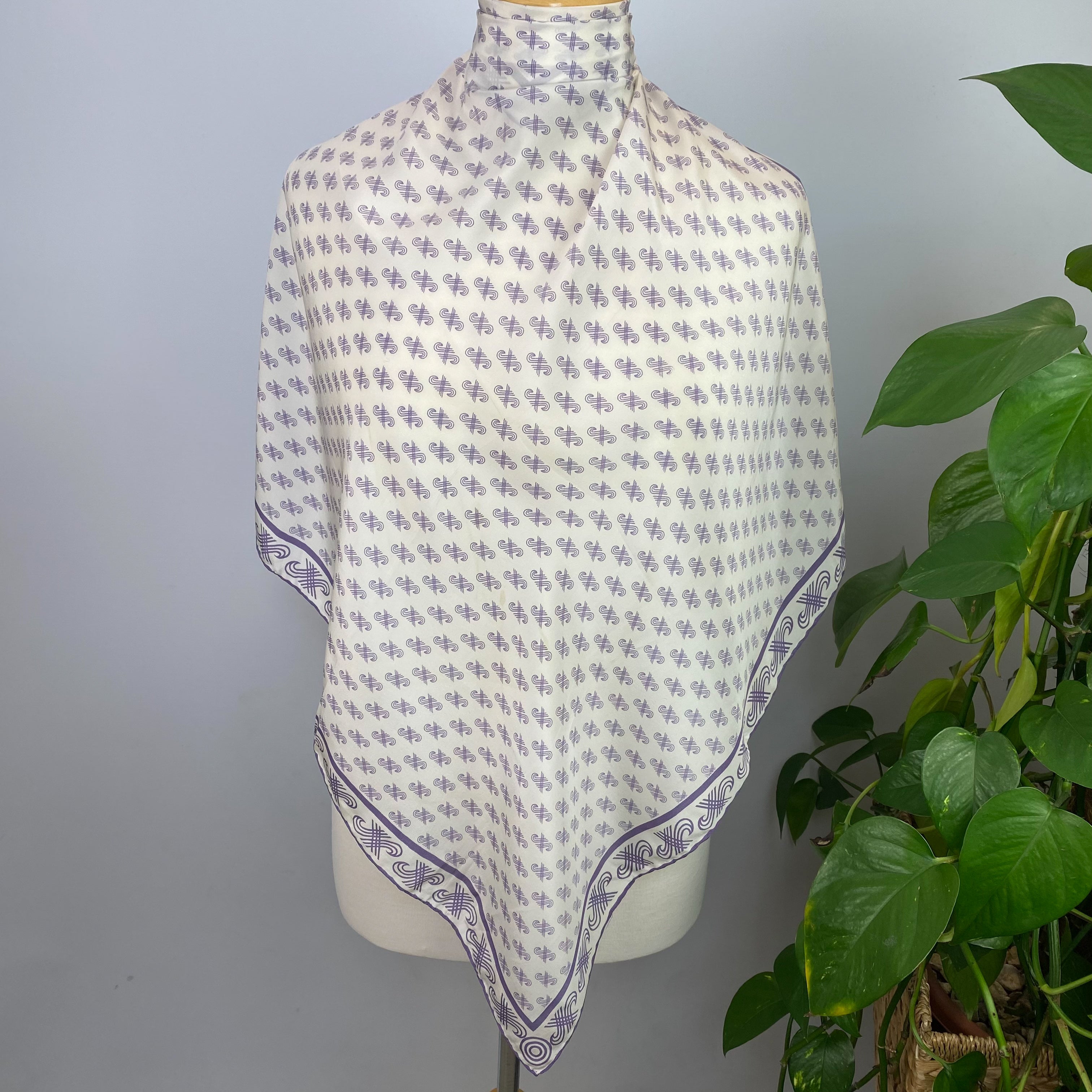 Small Jaeger Logo Design Silk Scarf