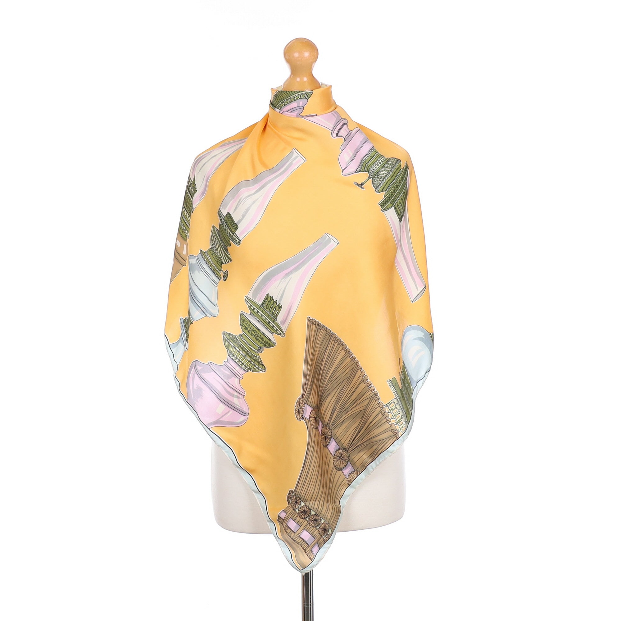 1960’s Lamp Design Vintage Silk Scarf