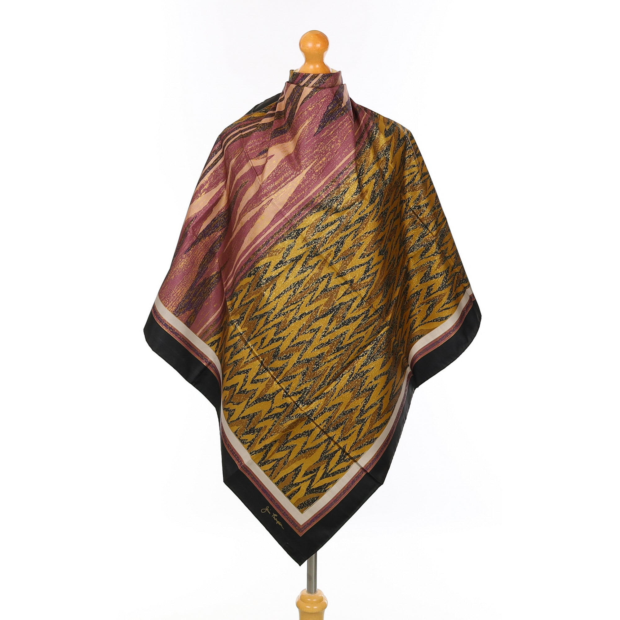 Boxed Jim Thompson Abstract Silk Scarf