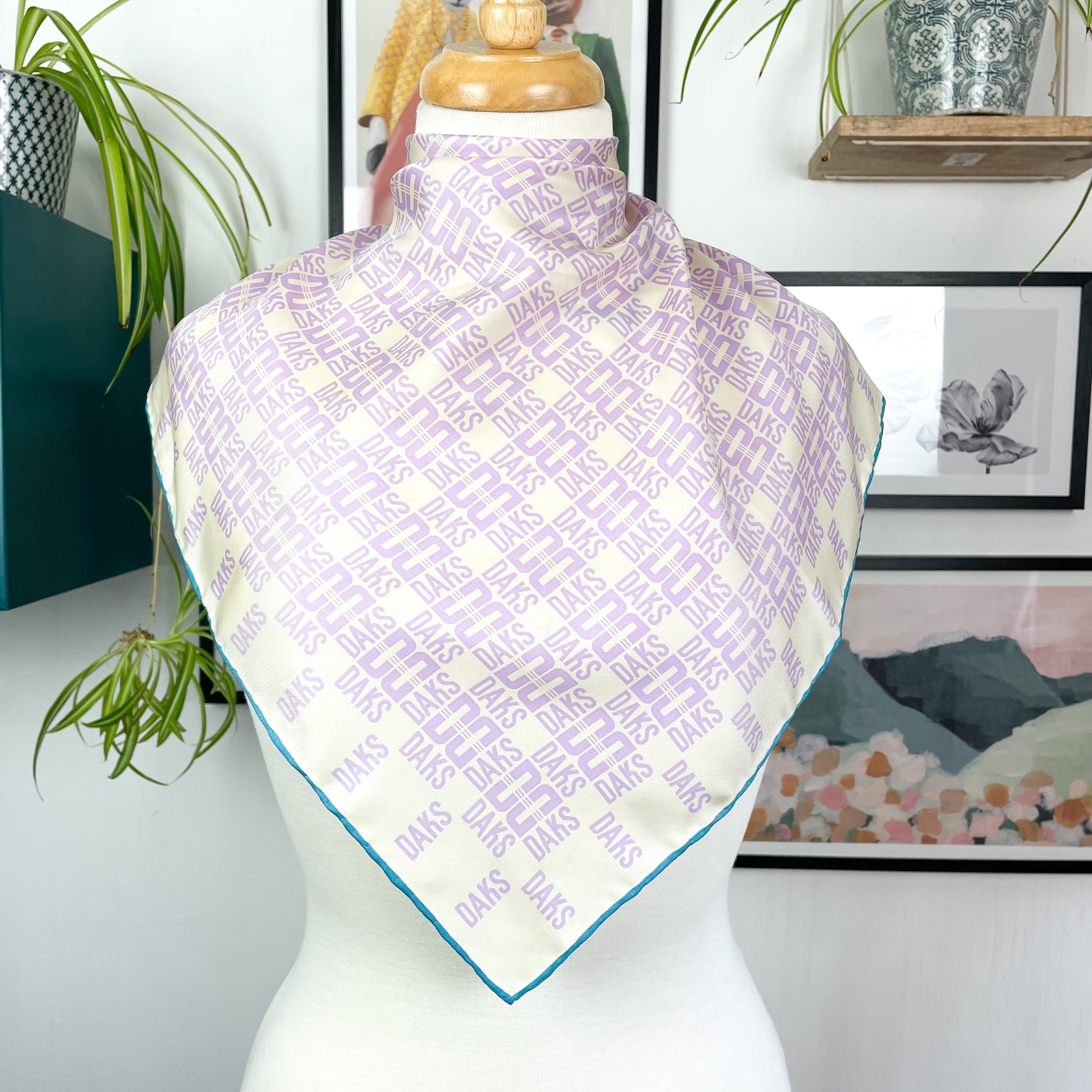 Daks Geometric Logo Silk Scarf