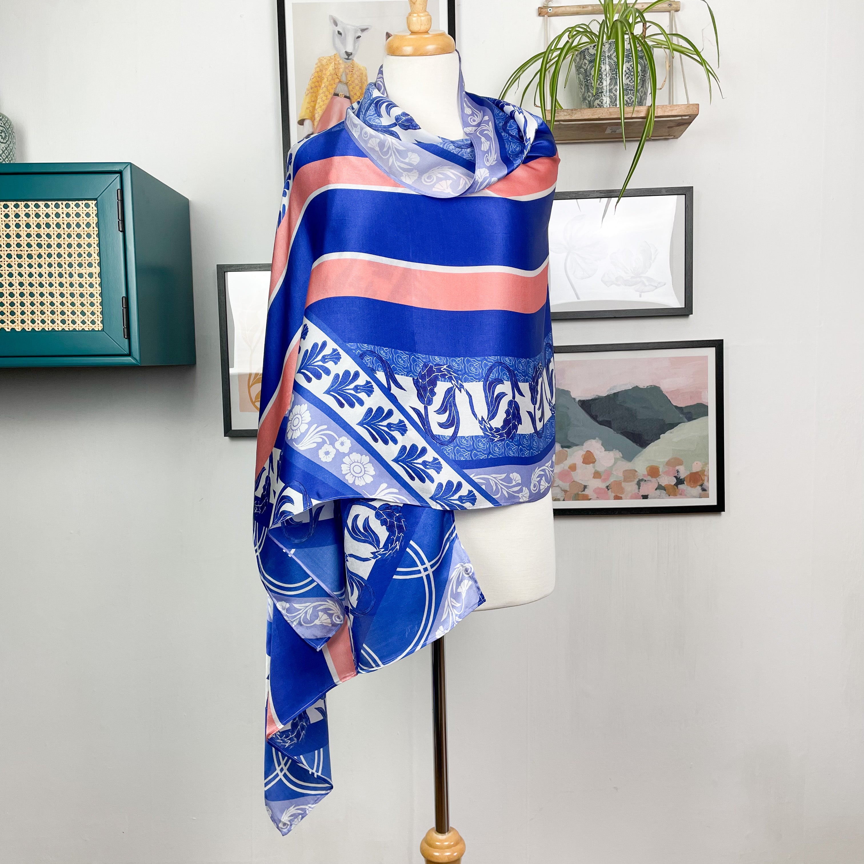 Brand New Jigsaw Wrap Style Satin Silk Scarf