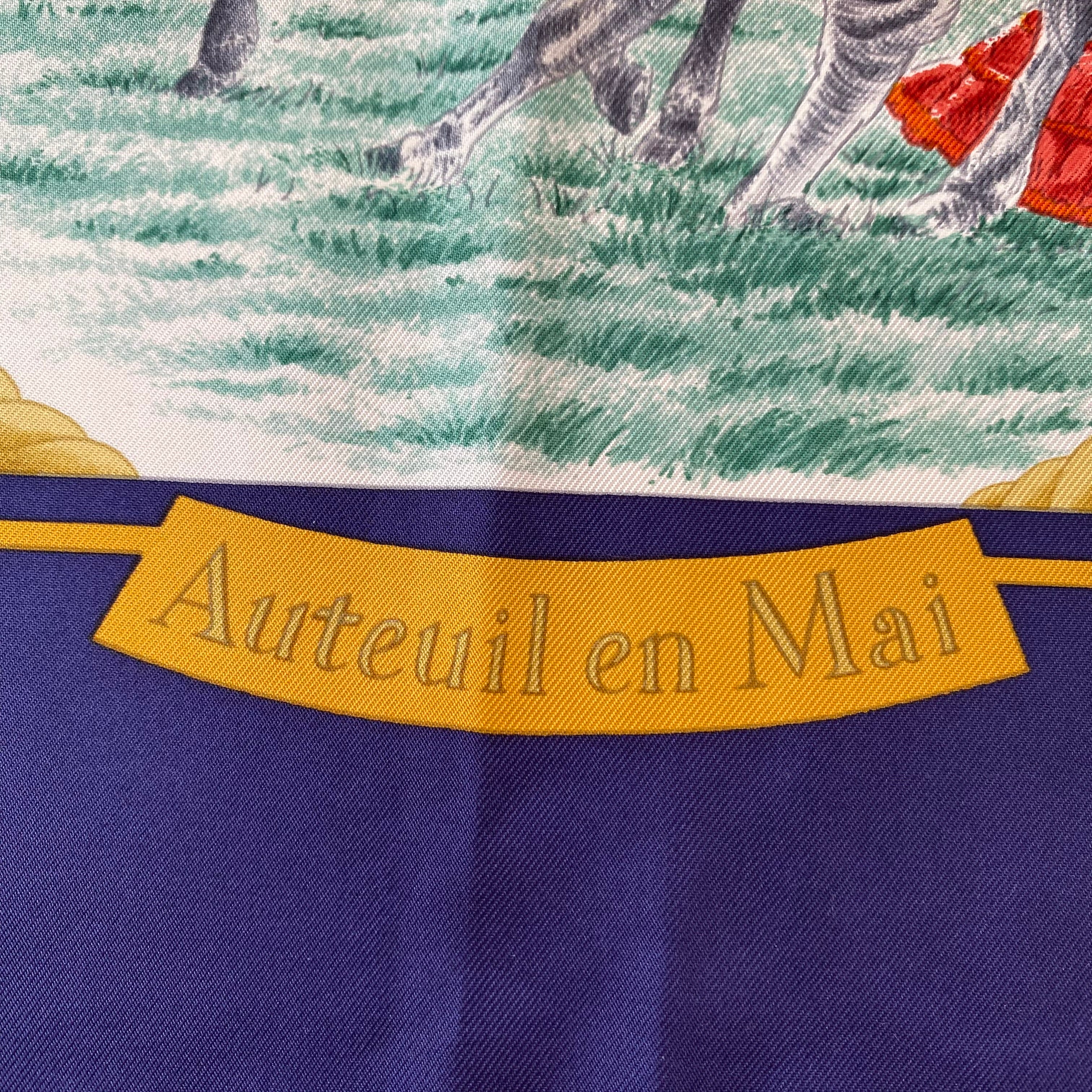 Brand New Boxed Hermès Auteuil en Mai Silk Scarf Quite Rare