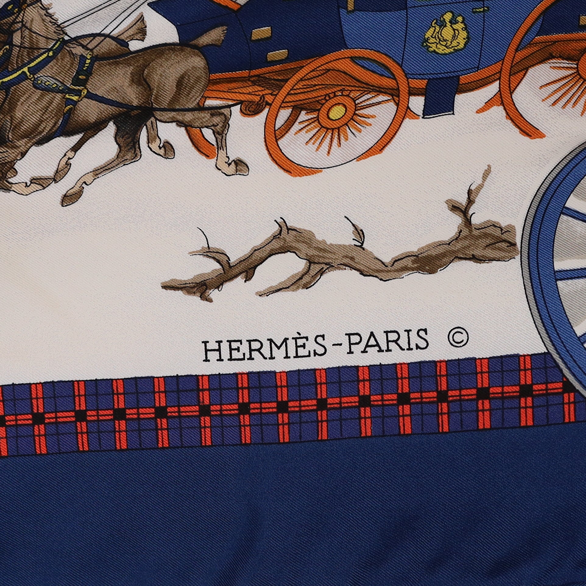 Hermès L’hiver en Poste Silk Scarf
