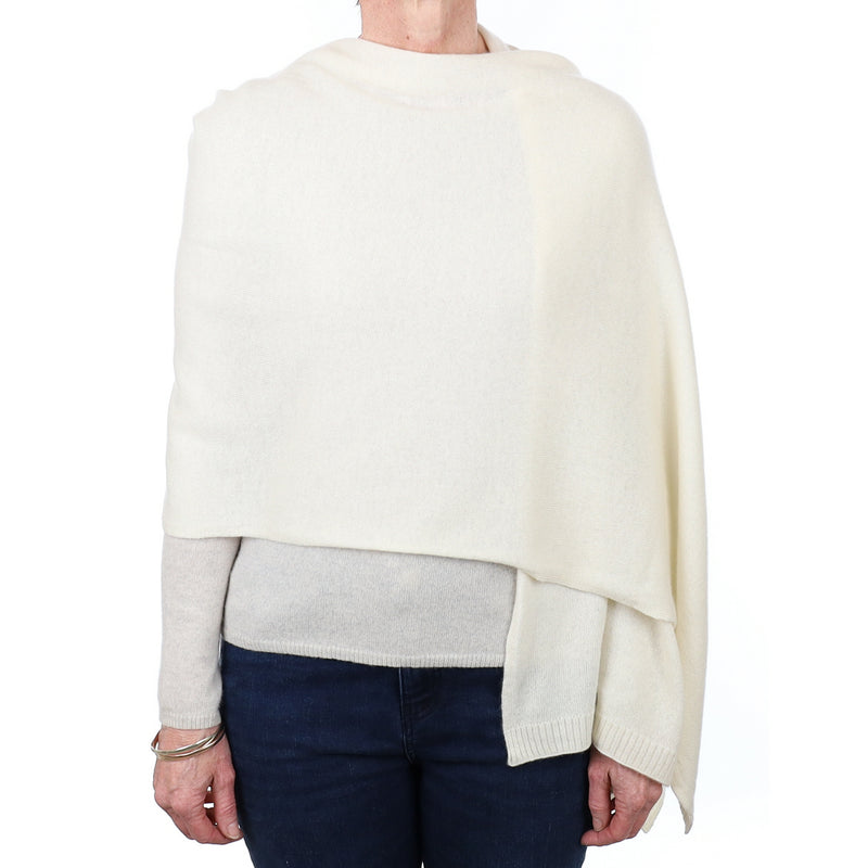 Brand New Chalk Recycled Cashmere Wrap