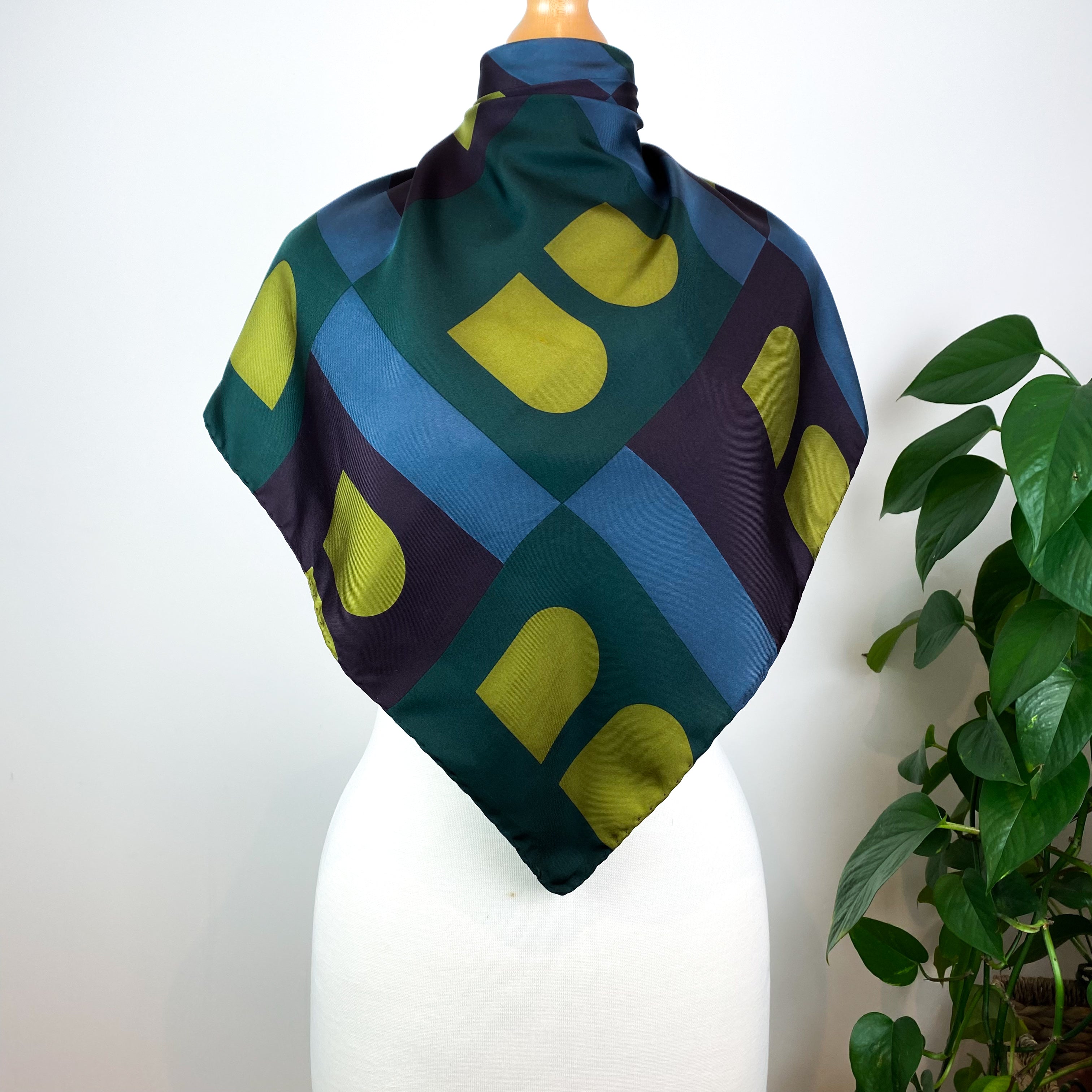 Muted Abstract Italian Silk Scarf