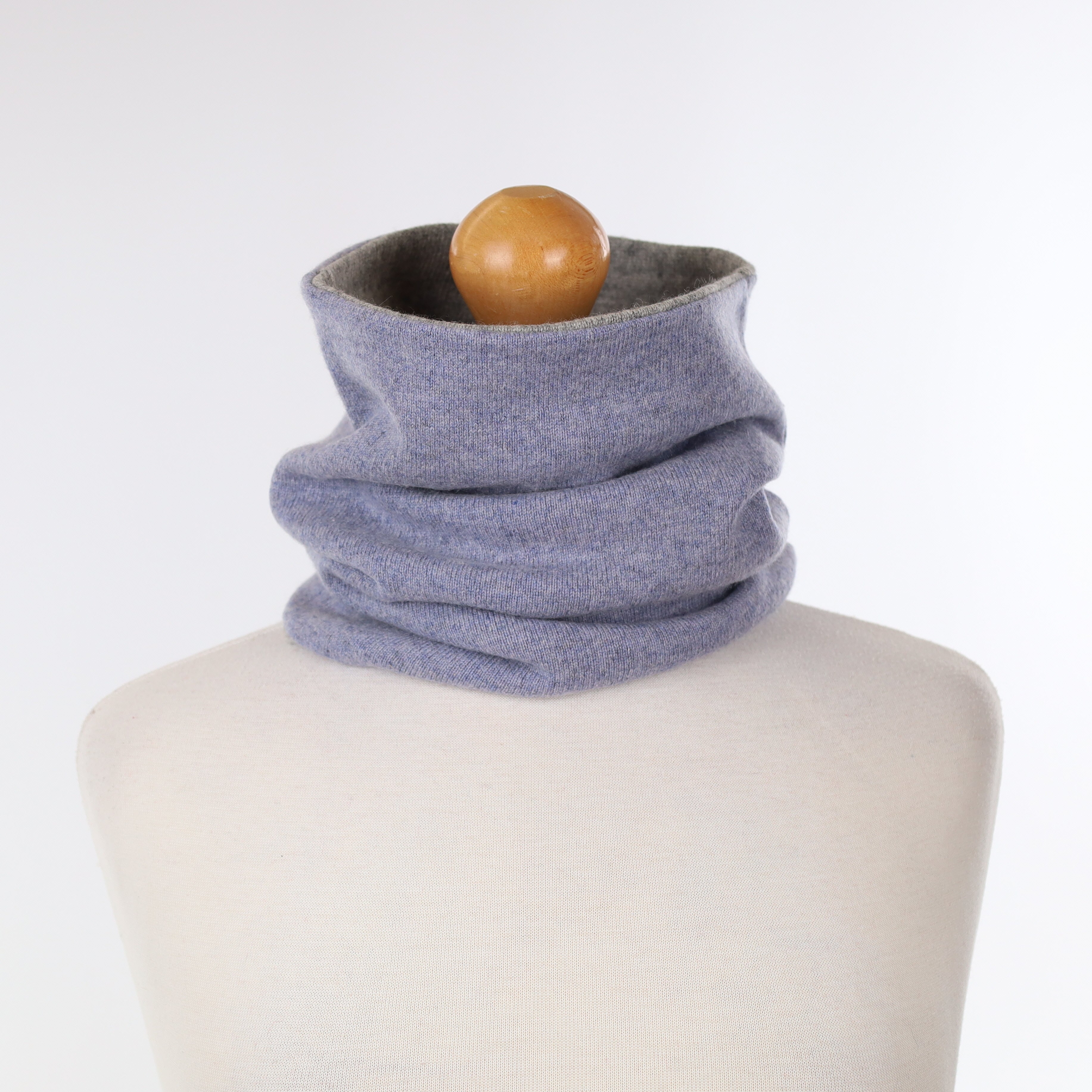 Dusky Purple and Grey Luxury Double Layered Snood