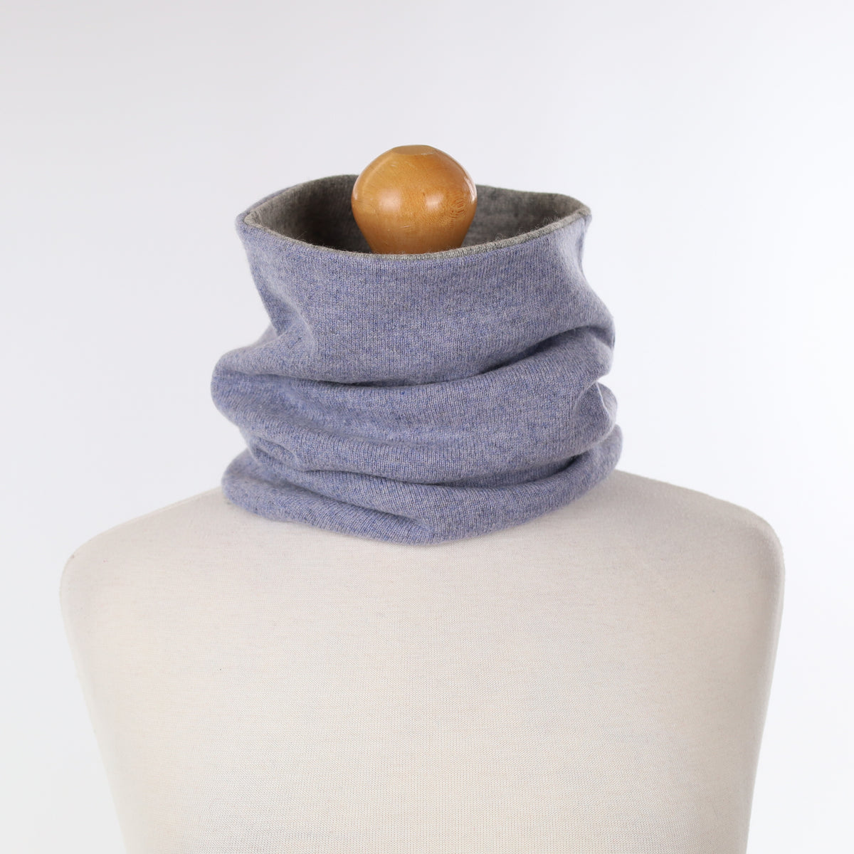 Dusky Purple and Grey Luxury Double Layered Snood