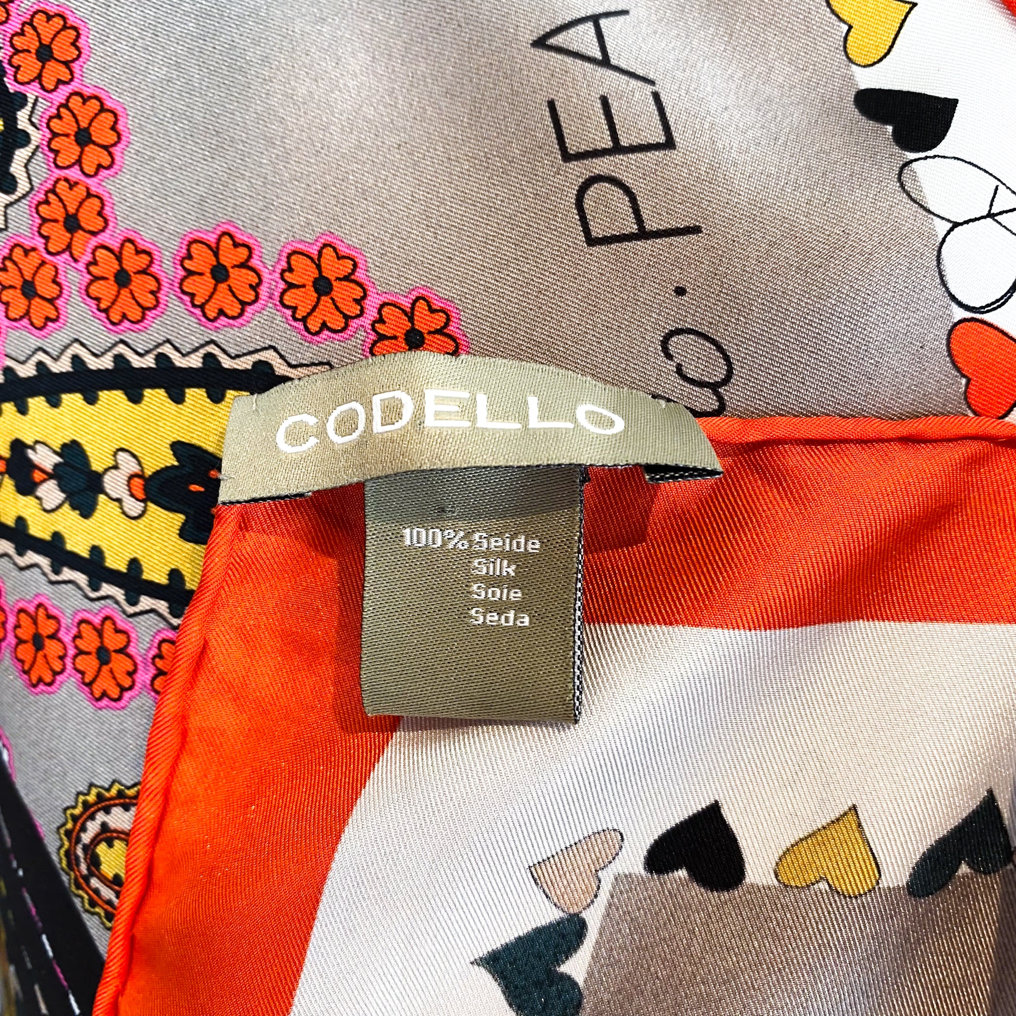 Codello ‘Love Harmony Happiness’ Design Silk Scarf