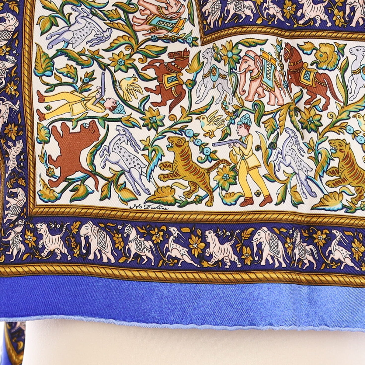 Pristine Hermès Chasse En Inde Silk Scarf
